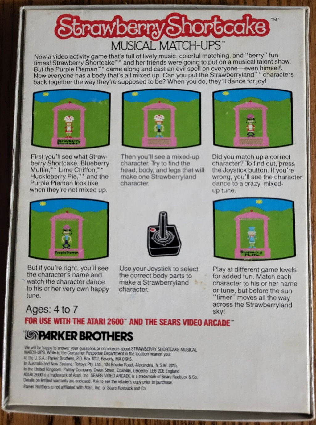 Strawberry Shortcake 1983 Musical Match-Ups Atari 2600 Game CIB Tested & Working