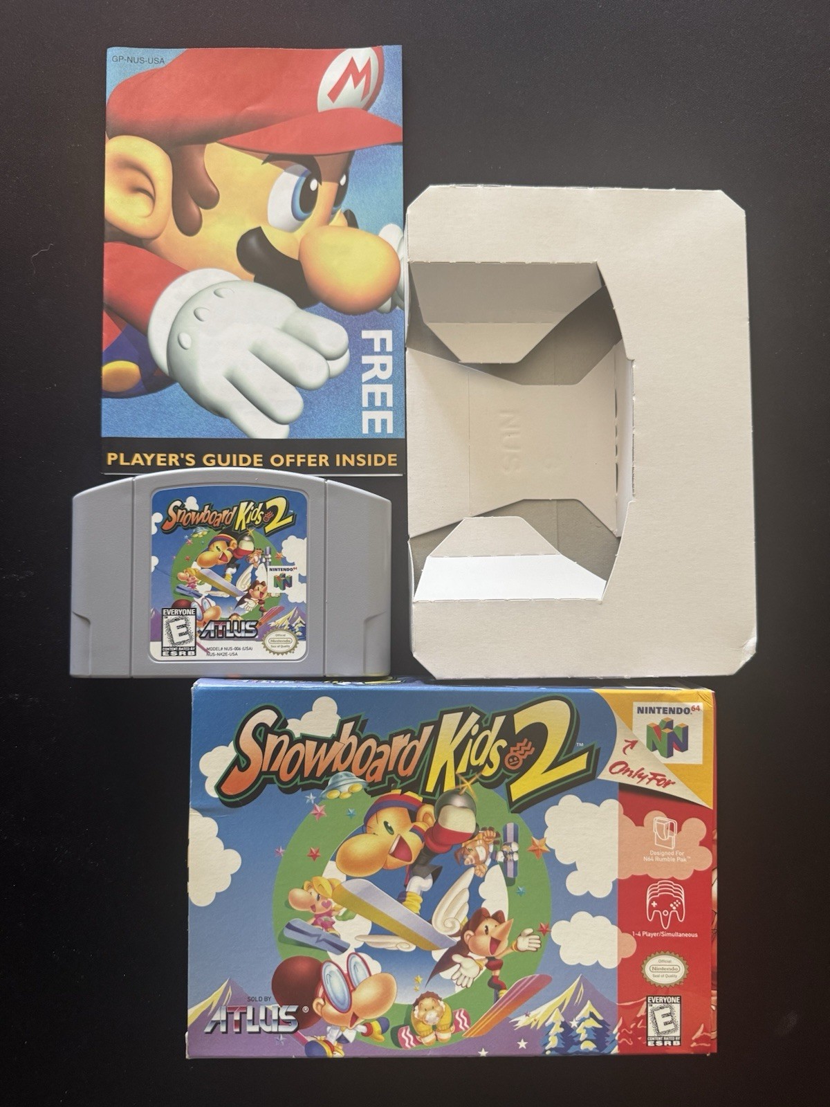 Snowboard Kids 2 N64 Nintendo 64 Box Game Tray Insert Authentic No Manual