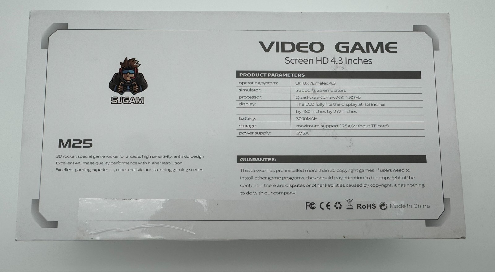 M25 Retro Handheld Game Console – New Retro Game Player with 3000Mah Battery 64G