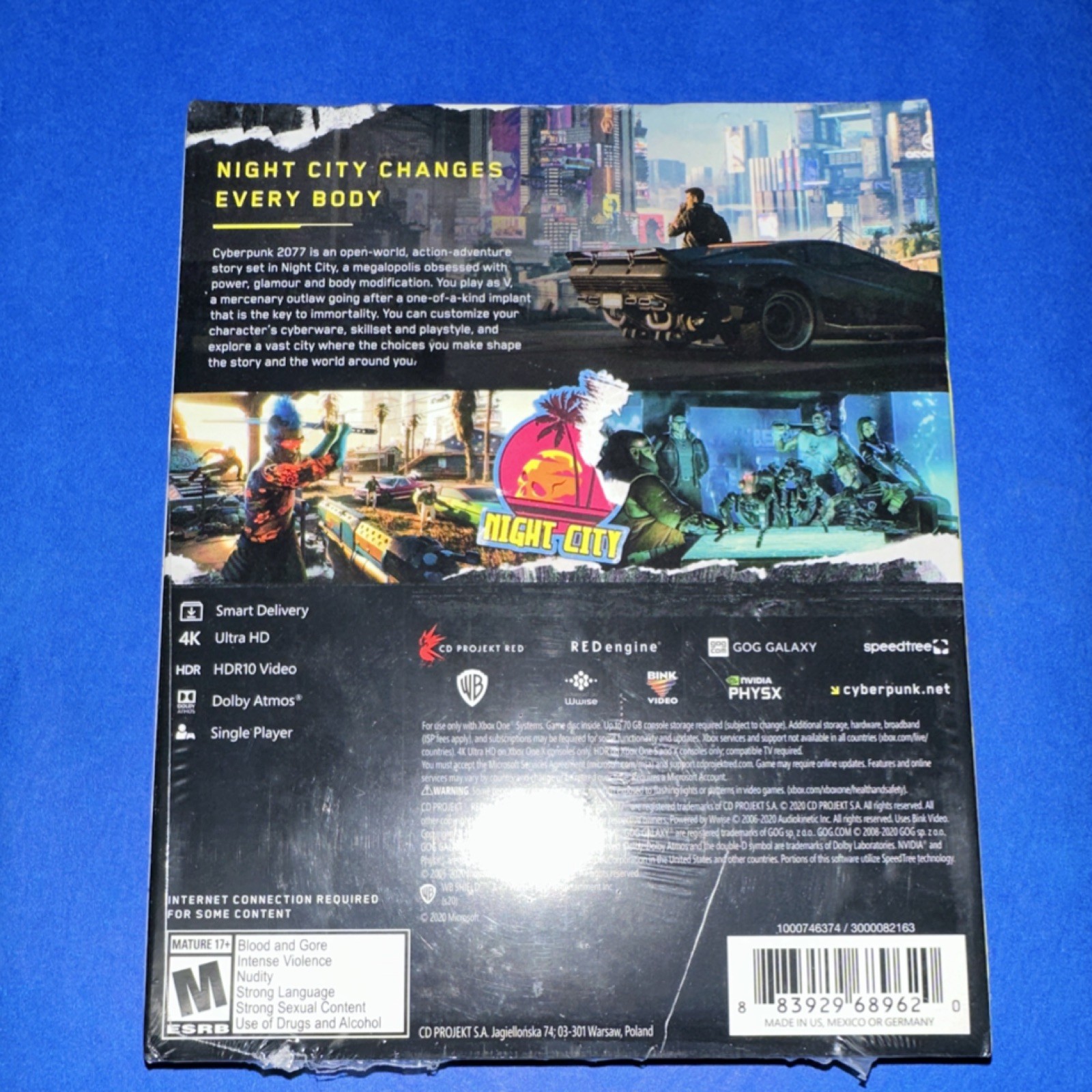 Cyberpunk 2077 Xbox One Brand new Factory sealed. Free Xbox. Series X upgrade