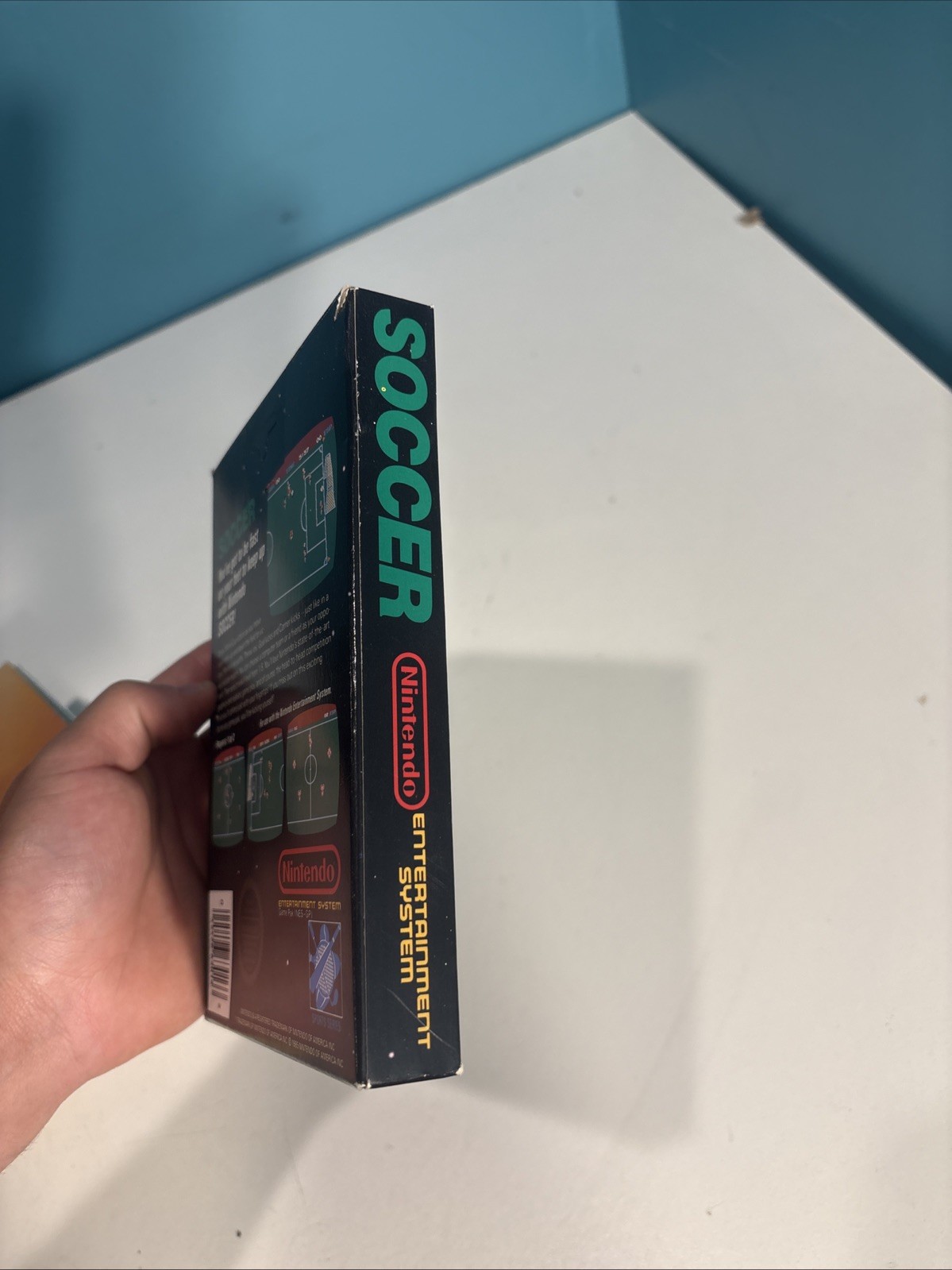 Soccer – Nintendo NES Box Only – Gloss seal 2nd Print Test Market
