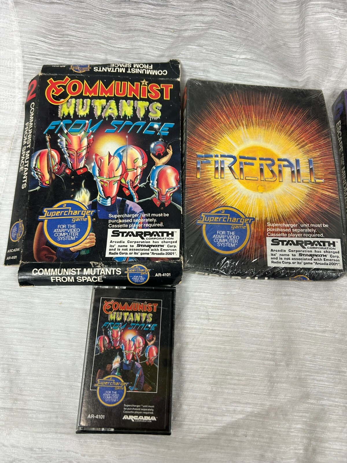 Atari Video Supercharger Games 3 Sealed Suicide Mission Fireball Mindmaster