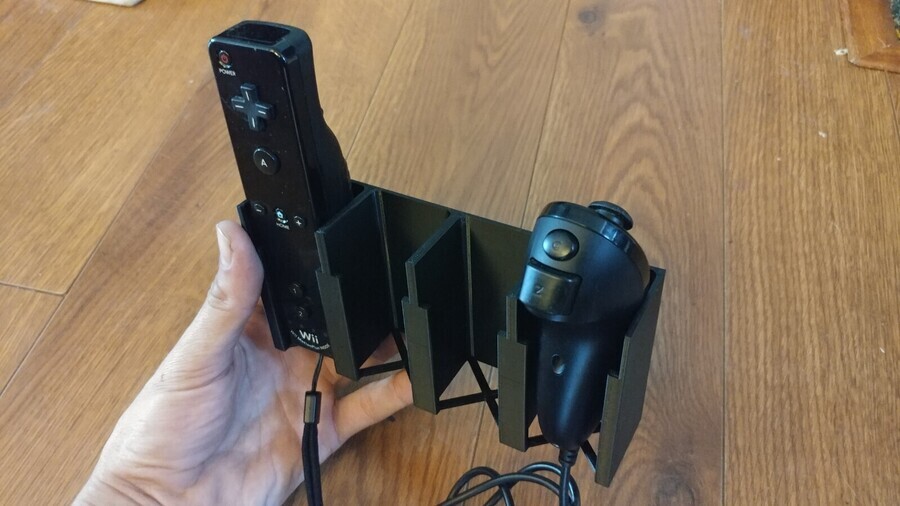 Wall Mount Stand Display for Wii Remote Controller (Holds 4!) WiiMote, Joystick