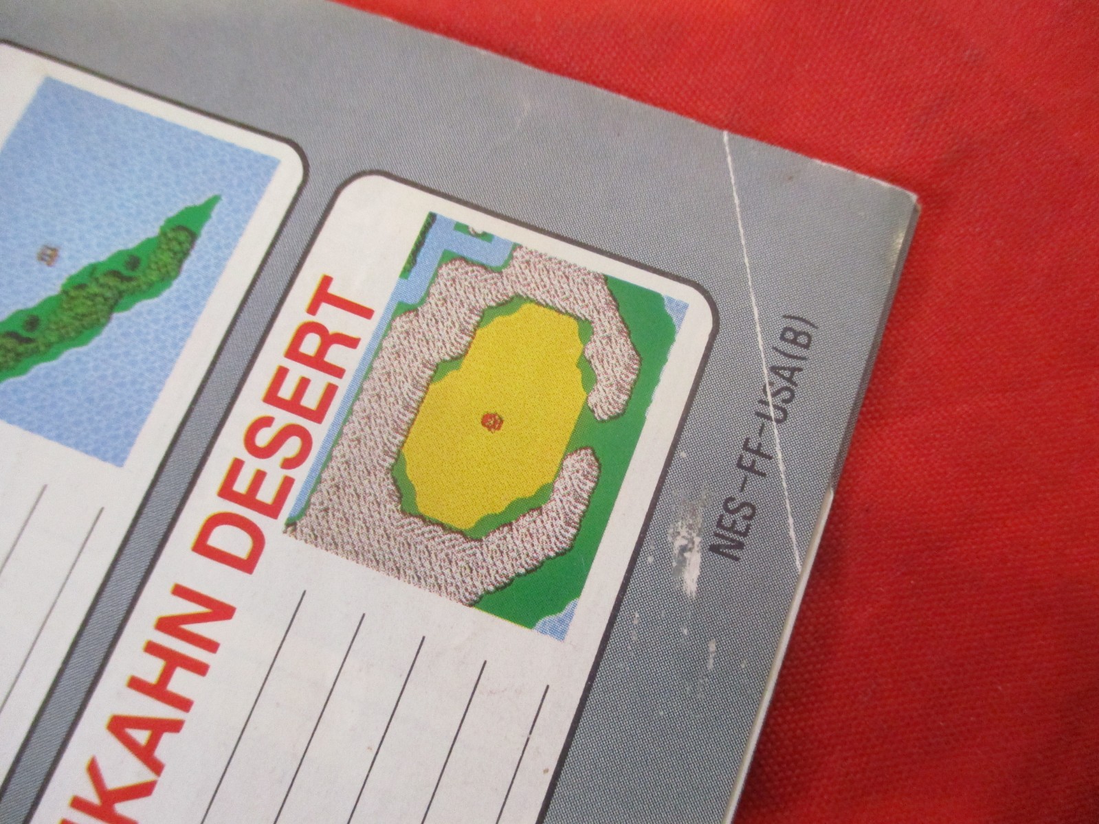 Final Fantasy I Nintendo NES Foldable World Map Poster Insert ONLY #E