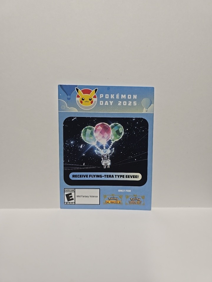 2025 Pokémon Day Flying-Tera Type Eevee CODES Pokemon Scarlet & Violet Game