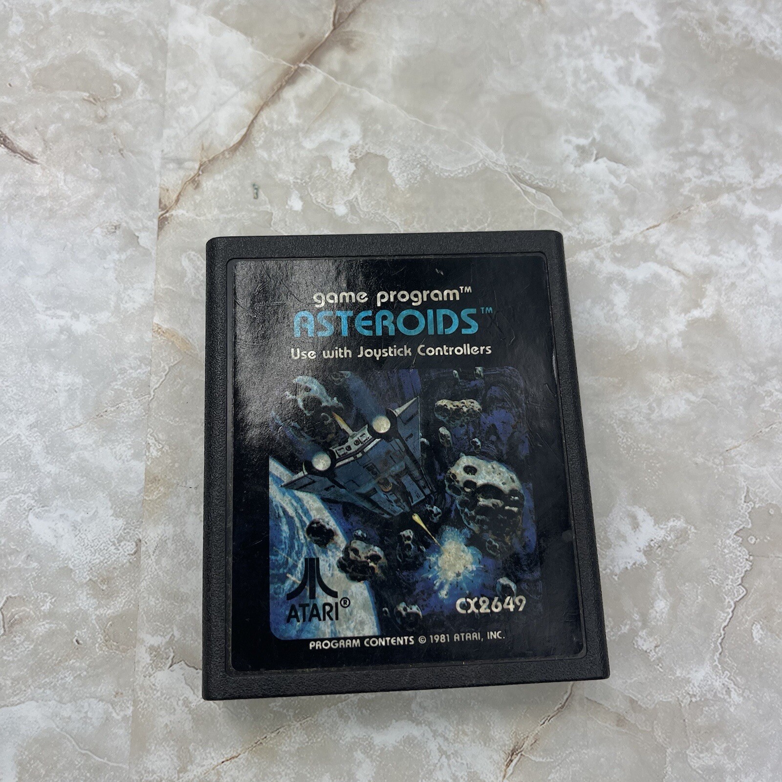 Game Program Asteroids CX2649 Atari Cartridge 1981 Vintage Video Game