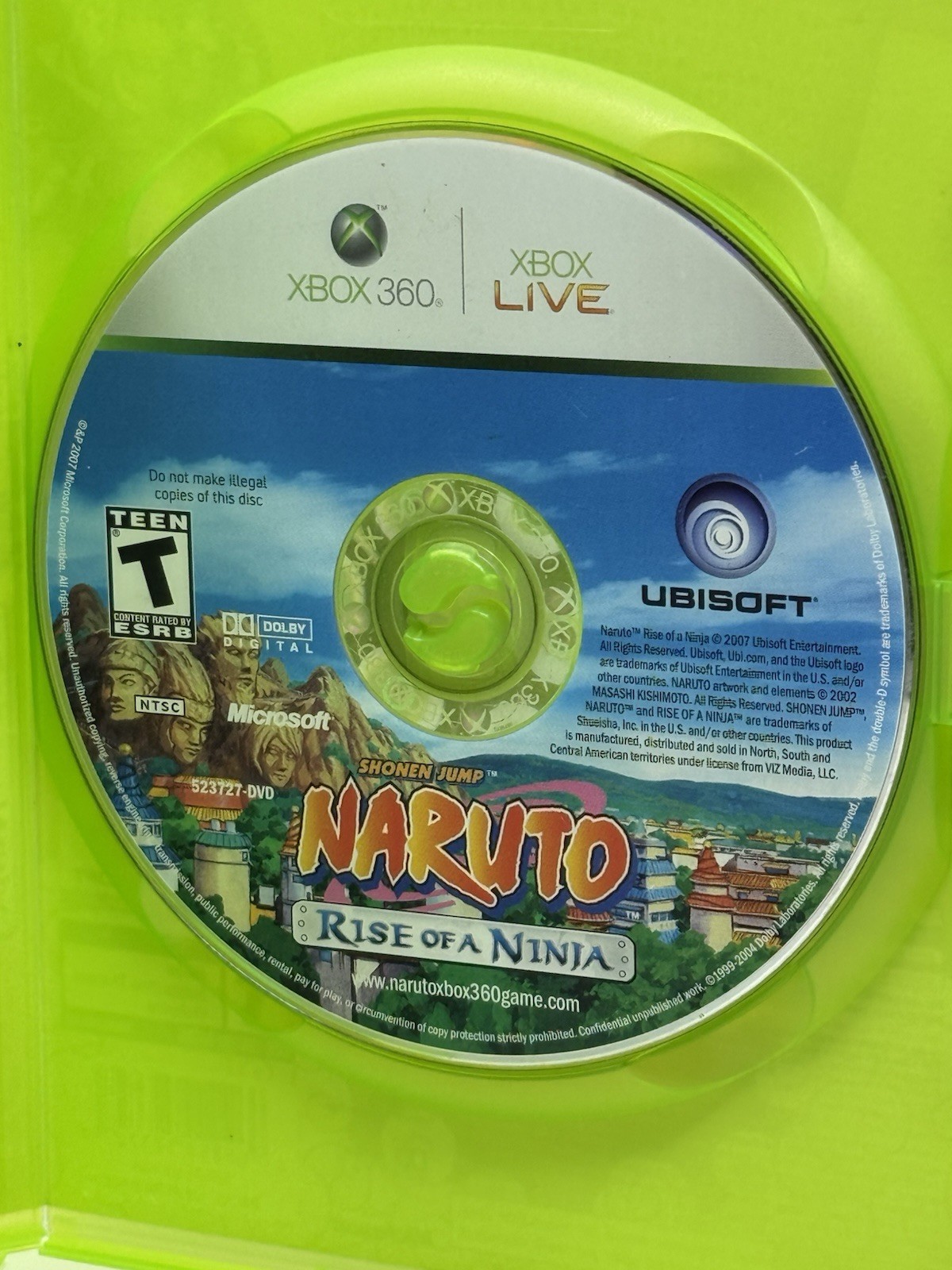 Naruto Rise of a Ninja Microsoft Xbox 360 Game + Case Pristine Disc Tested Works
