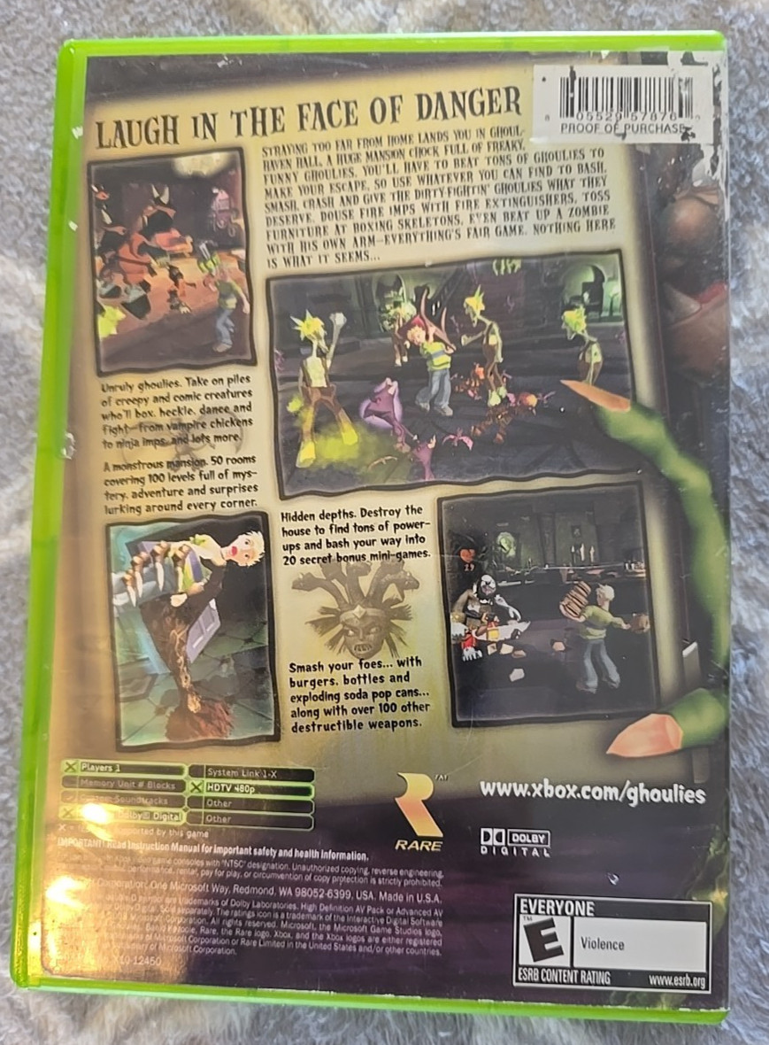 Grabbed by the Ghoulies (Microsoft Xbox, 2003) Complete CIB w/ Manual