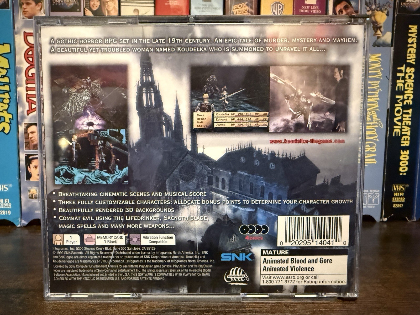 Koudelka PlayStation PS1 Video Game Complete 4-Disc Set with Manual and Reg Card