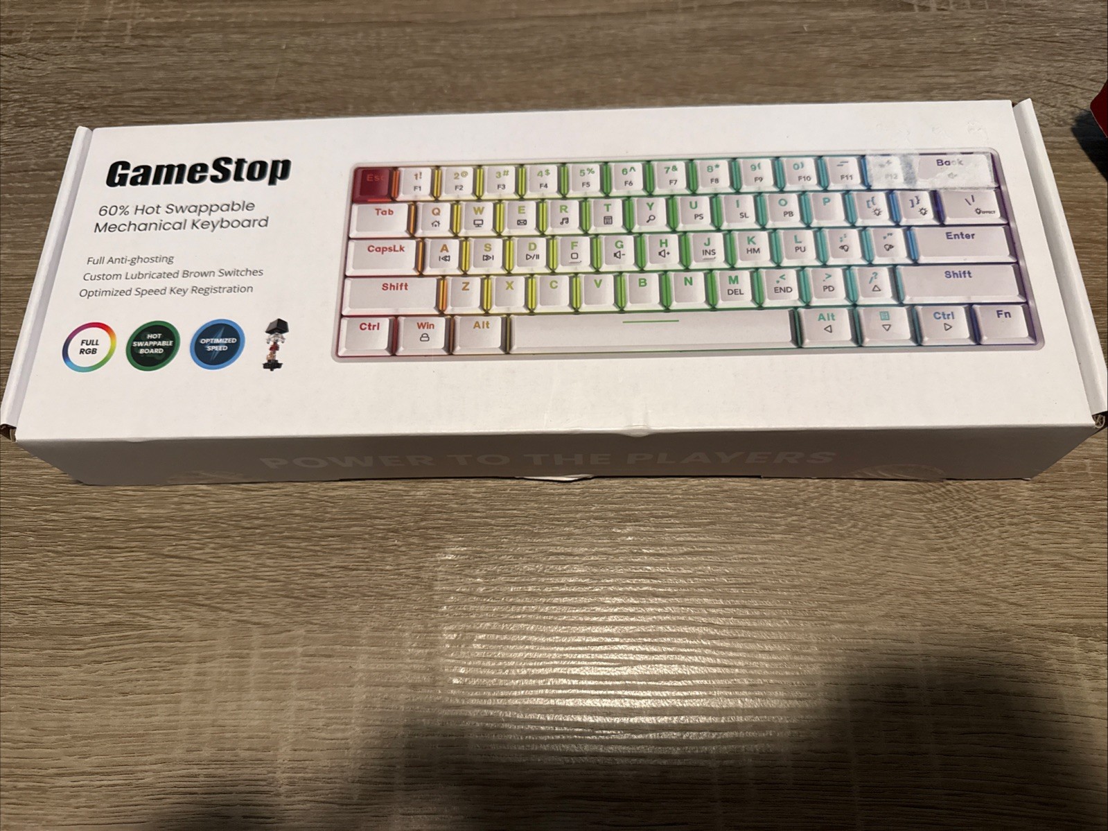 Gamestop 60% Hot Swappable Mechanical Gaming Keyboard WHITE