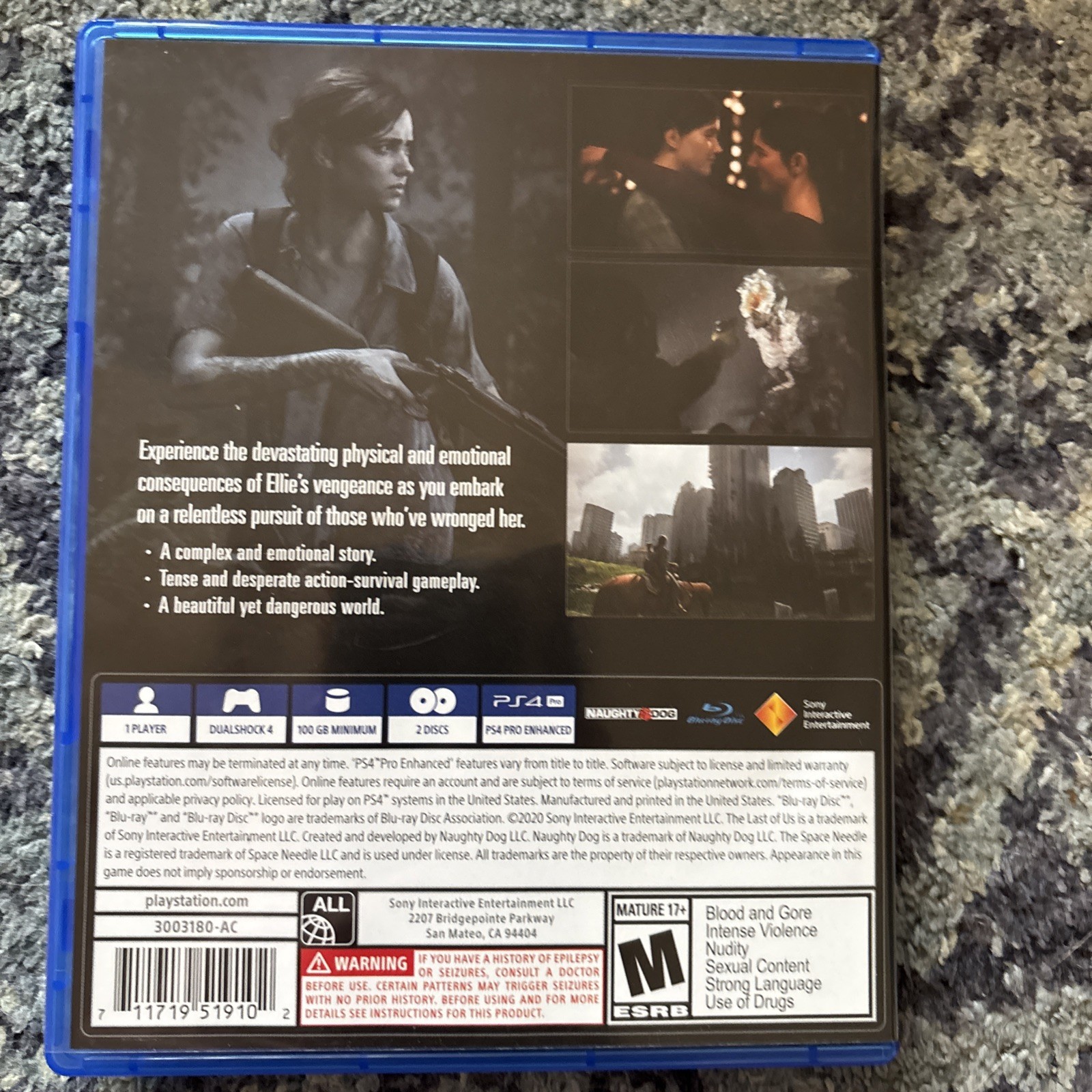 The Last of Us Remastered & Last of Us Part II 2 PS4 Bundle – Playstation 4 Lot