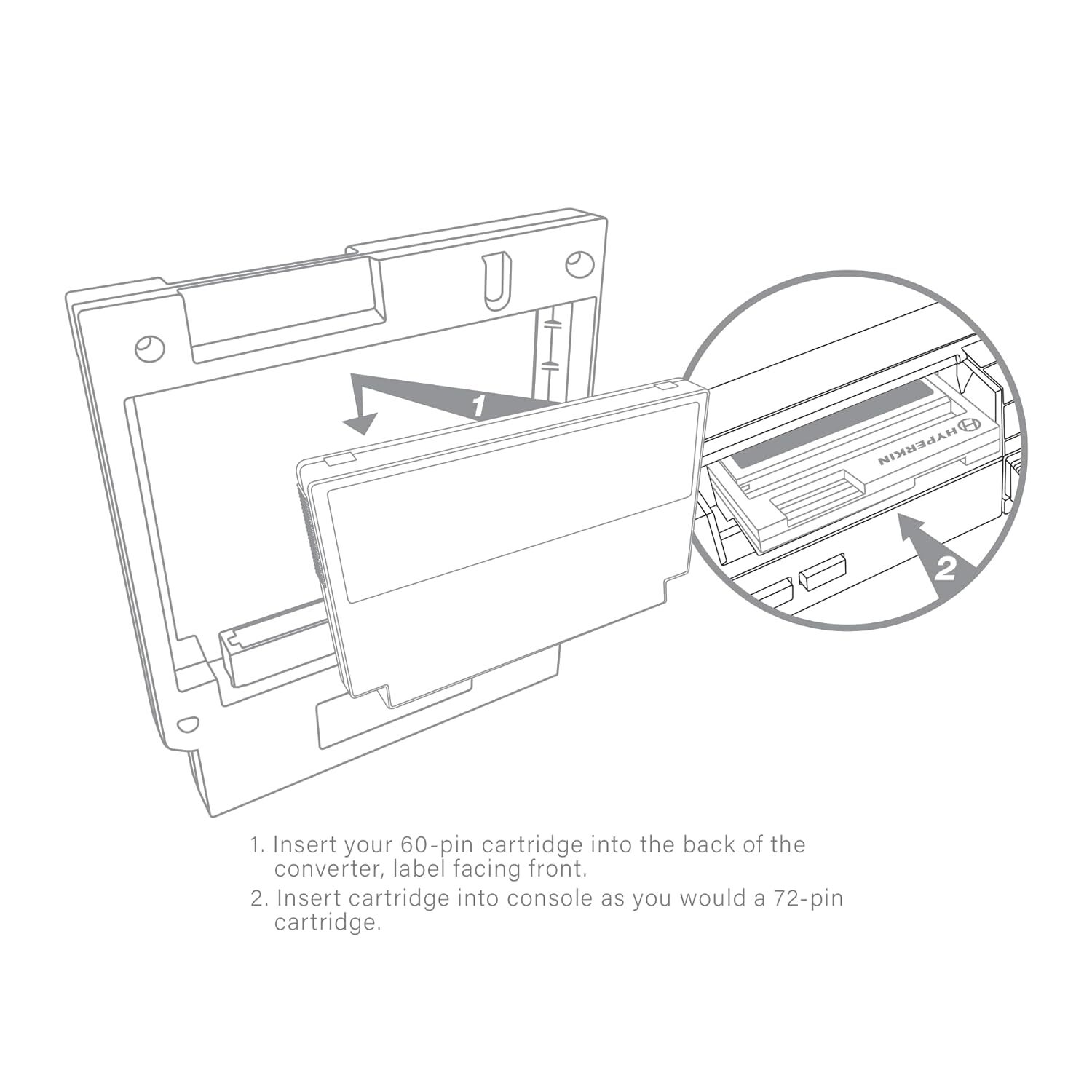 Hyperkin “HyperConvert 83” 60-Pin (Famicom) to 72-Pin (NES) Cartridge Adapter