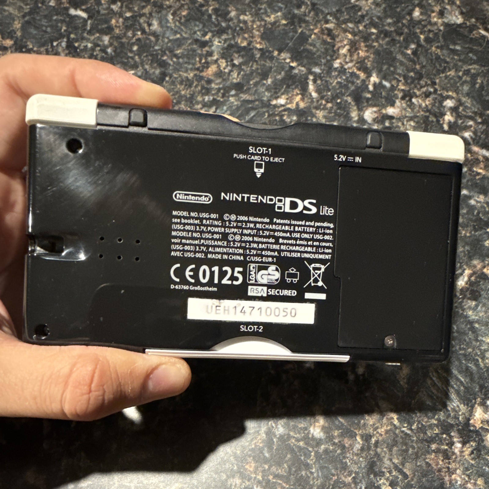 Gameboy Macro console modified DS Lite USG-001 Black with usb-c charging.