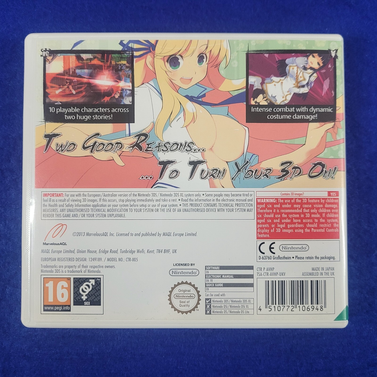 3DS SENRAN KAGURA BURST Game 2DS 3DS Nintendo PAL UK EXCLUSIVE RELEASE