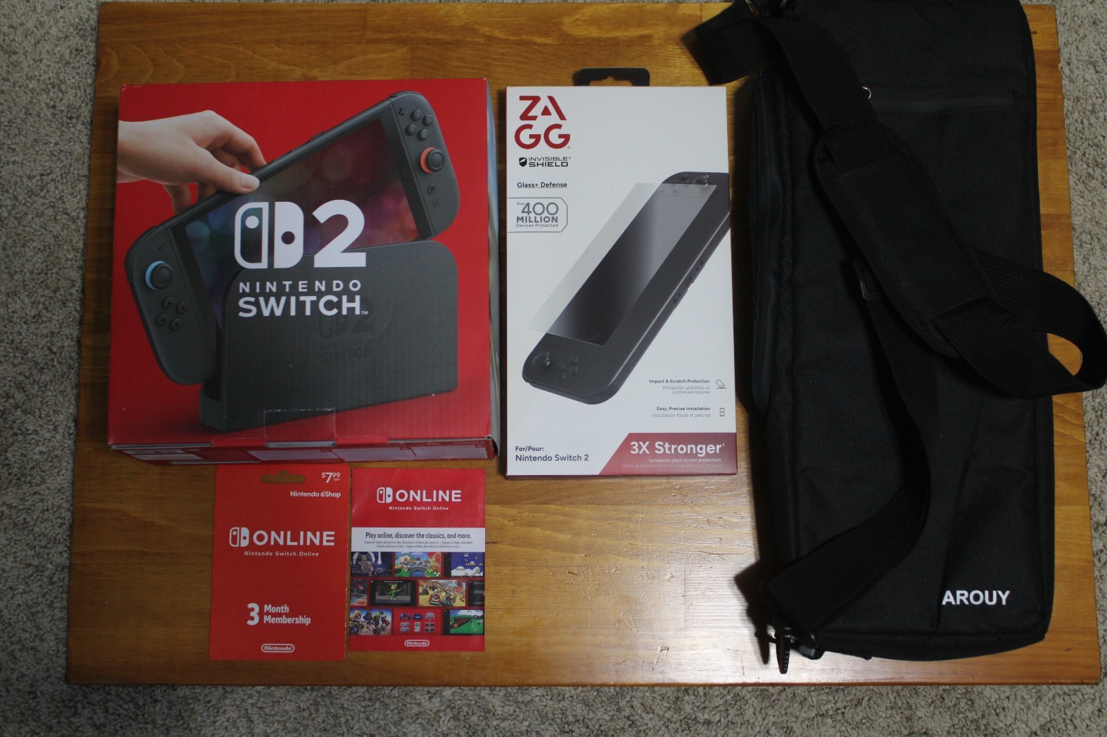 BRAND NEW Nintendo Switch 2 System Zagg Cover, Online Membership and Case