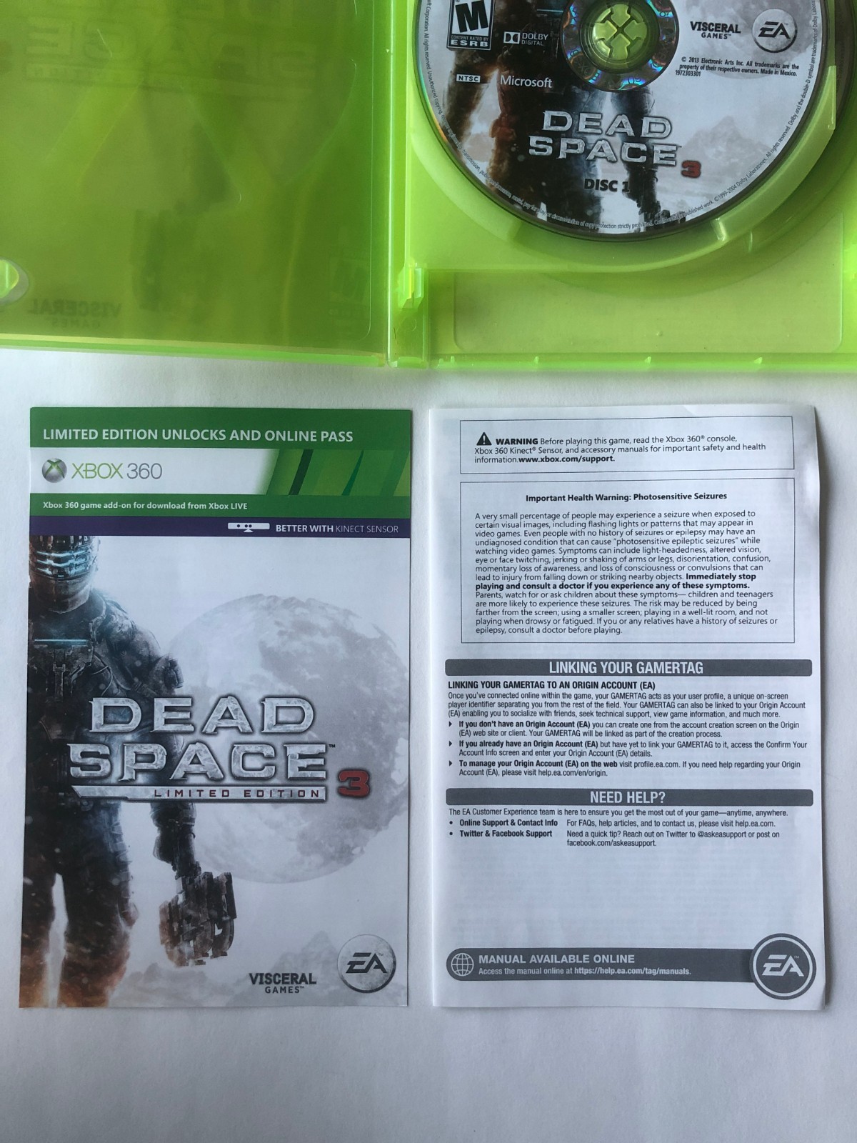 Dead Space 3 Limited Edition Xbox 360 Complete CIB Tested