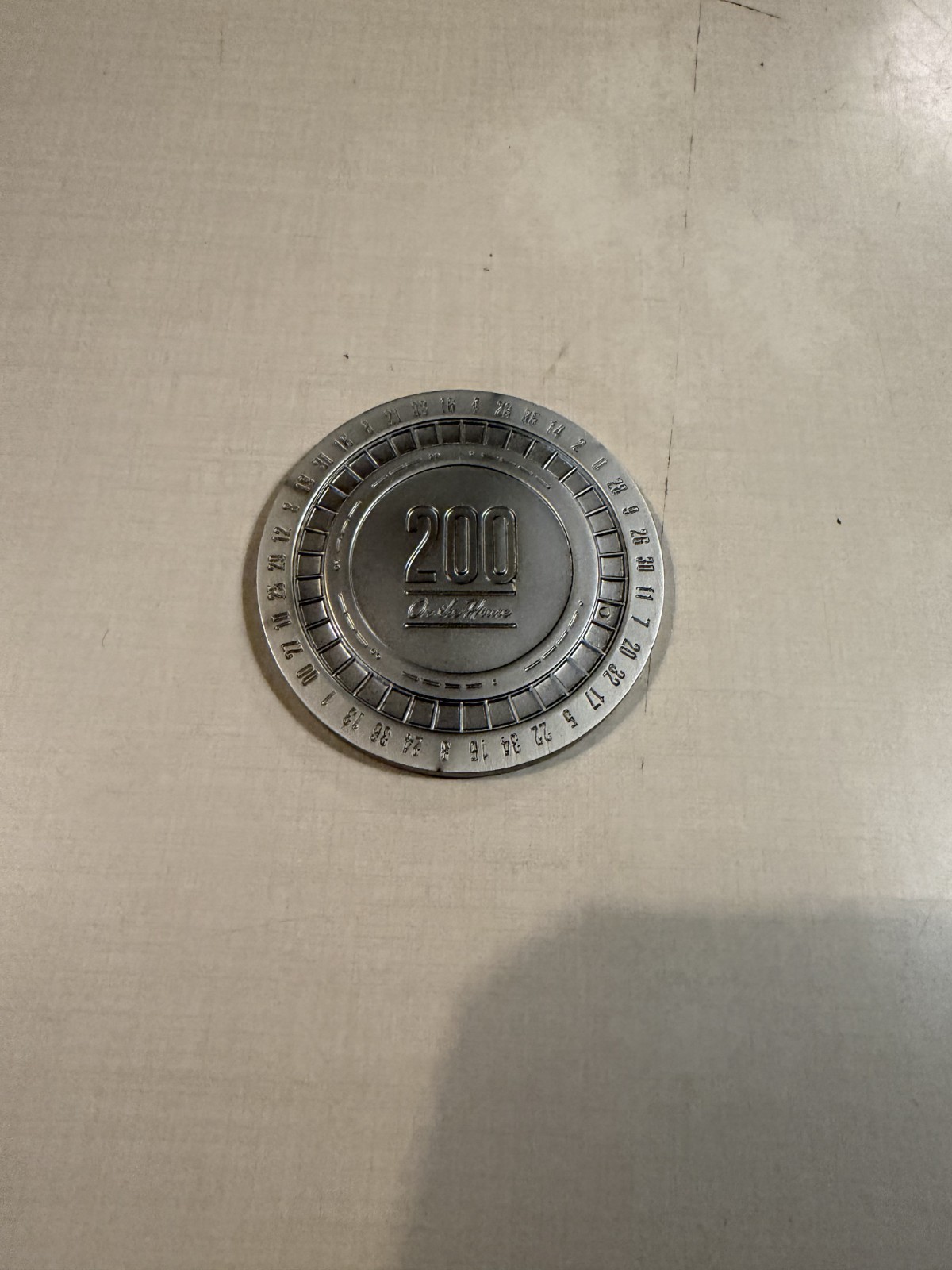 Fallout: New Vegas Lucky 38 Platinum Poker Chip 2010 Bethesda Softworks Zenimax