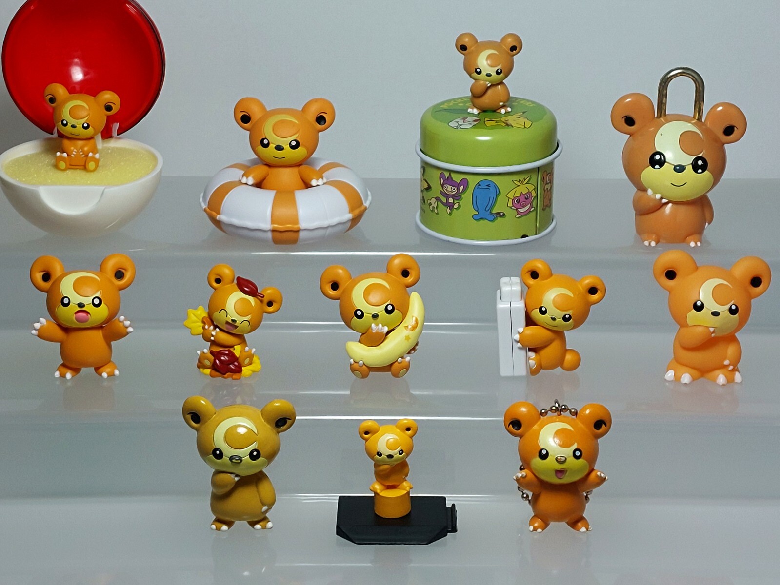 Teddiursa Himeguma Pokemon Mixed Figure Set 12 Takara Tomy Bandai 1.2-2.6in