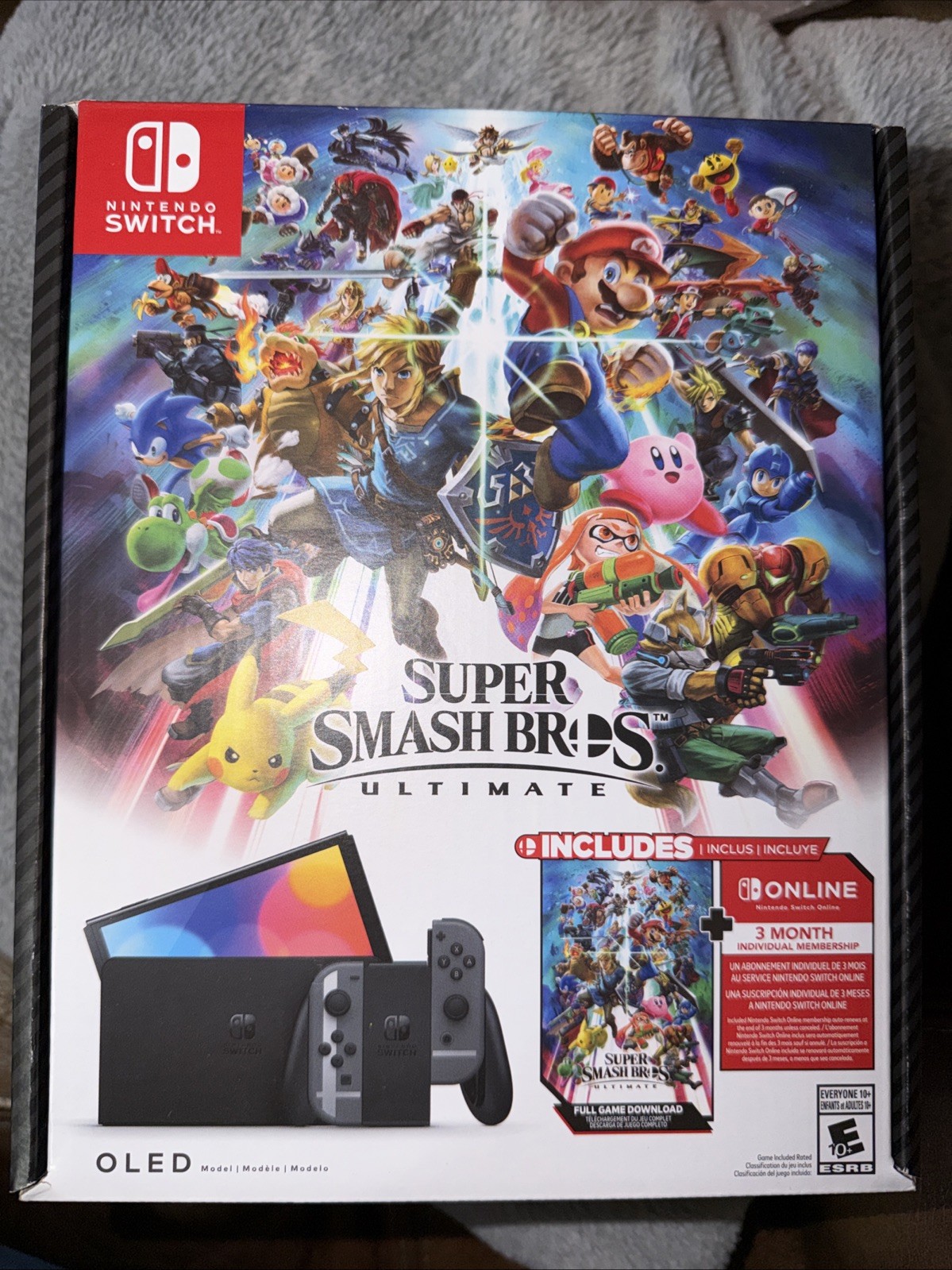 Nintendo Switch (OLED Model) Super Smash Bros. Bundle 64GB Console NEVER OPENED