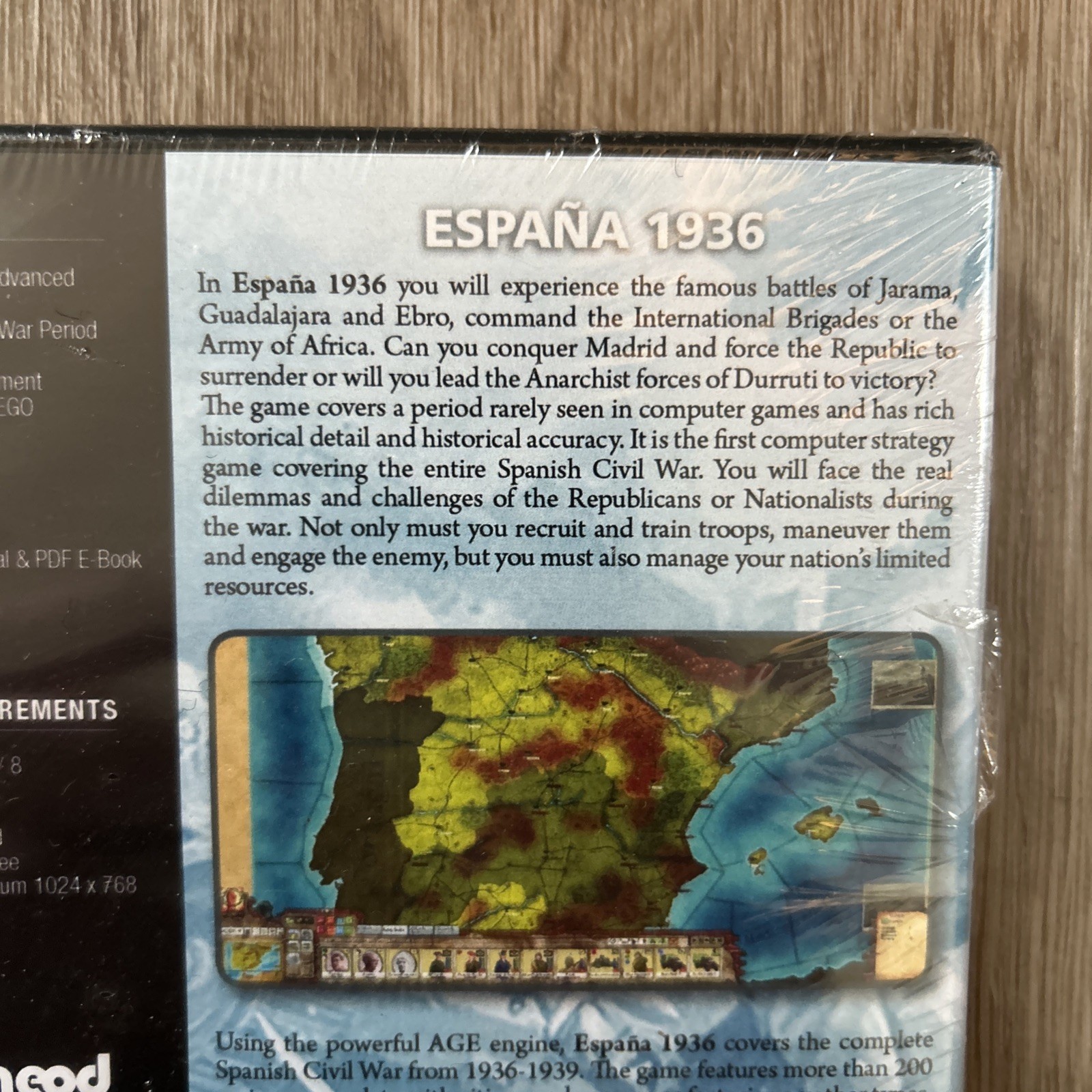 España 1936 PC Game DVD-ROM DX Edition Spanish Civil War AGeod Matrix New READ