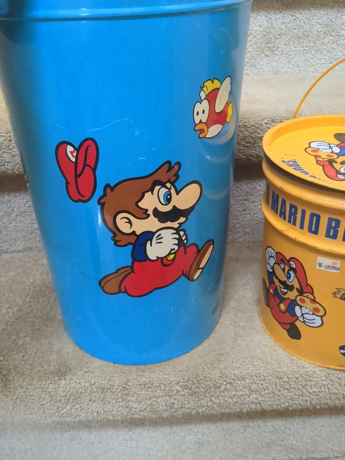 Super Mario trash can Set Bowser Peach Nintendo Japan Garbage Mario Bros 1 And 3