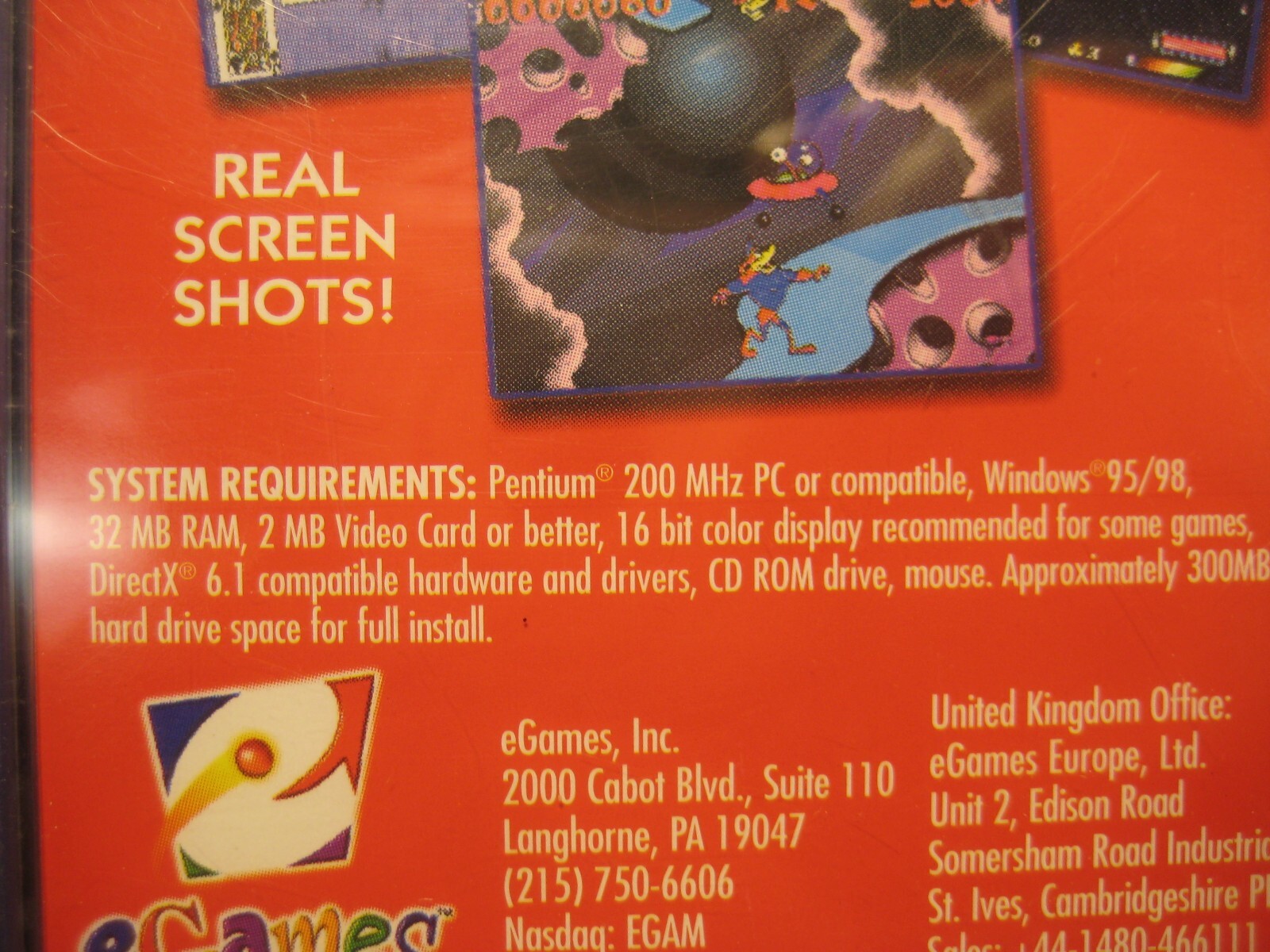 eGames Galaxy of Games Red Edition Windows 95 / 98 PC CDROM Game Collection