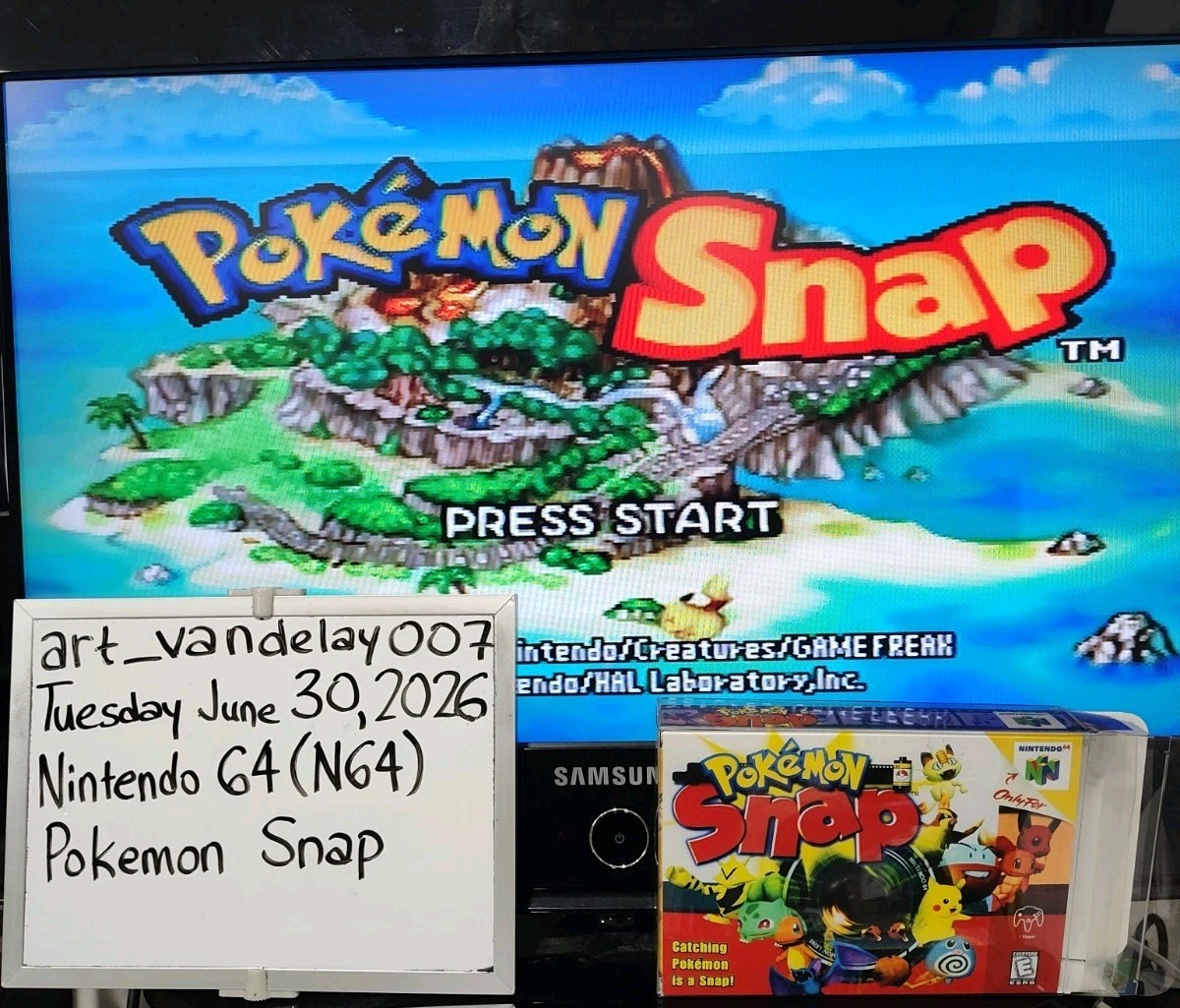 Pokemon Snap (N64, 2000) *VGC w/ Manual + Case Protector* Cleaned & Tested! READ