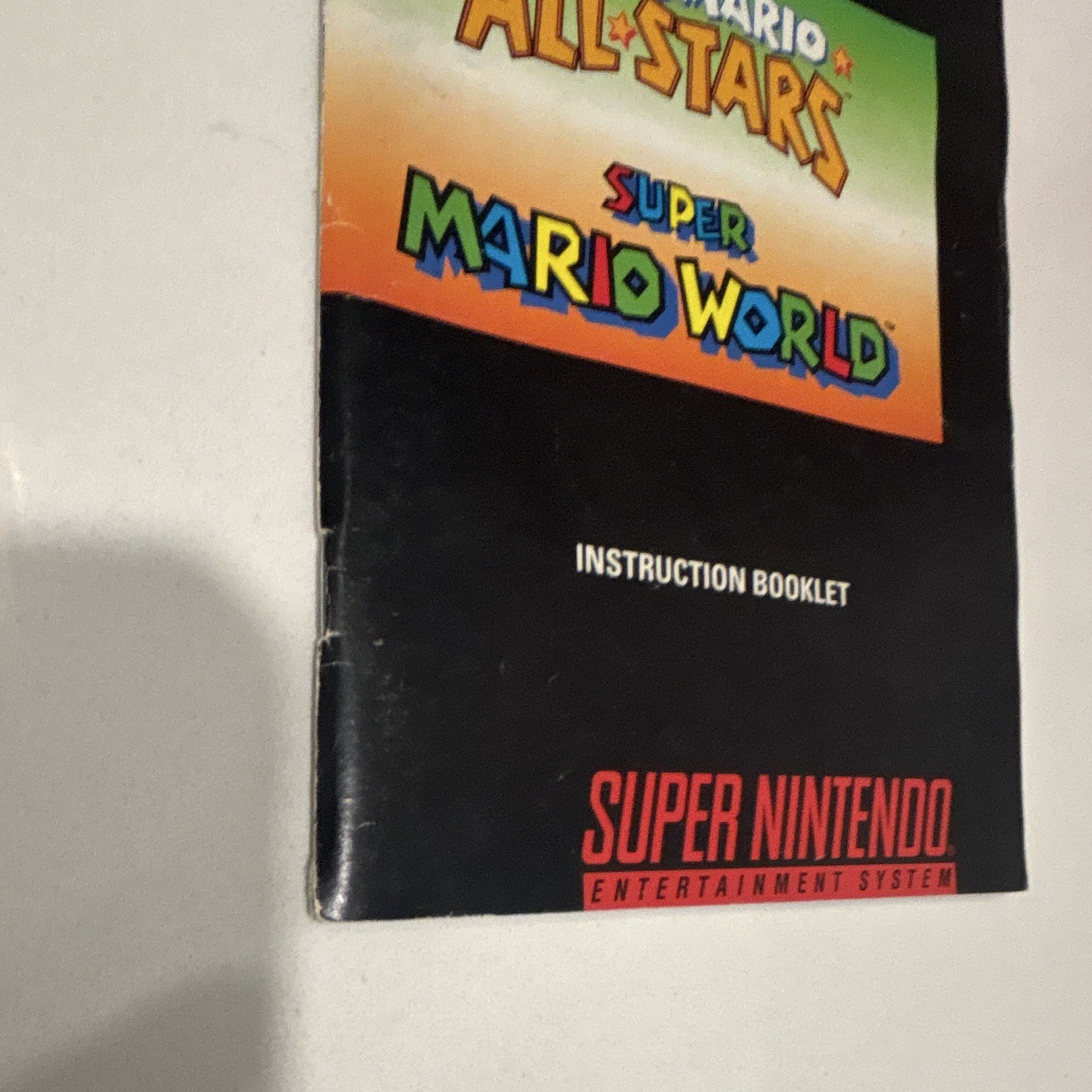 Nintendo SNES Super Mario All-Stars + Super Mario World Original Manual English