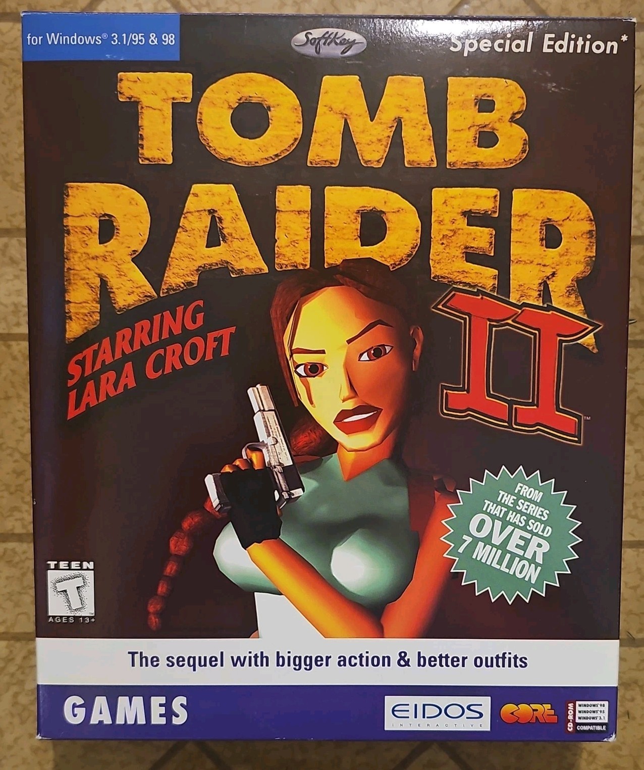 Tomb Raider II 2 PC Big Box, Complete in Box! Great Shape!