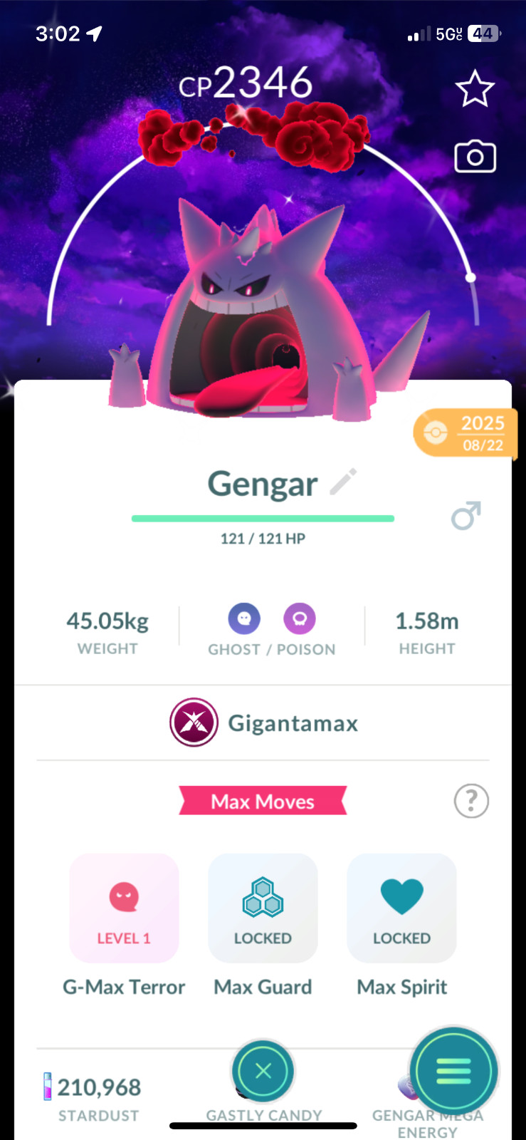 Shiny Gigantamax Gengar Machamp Lapras Kingler Charizard Dark Skies background💥