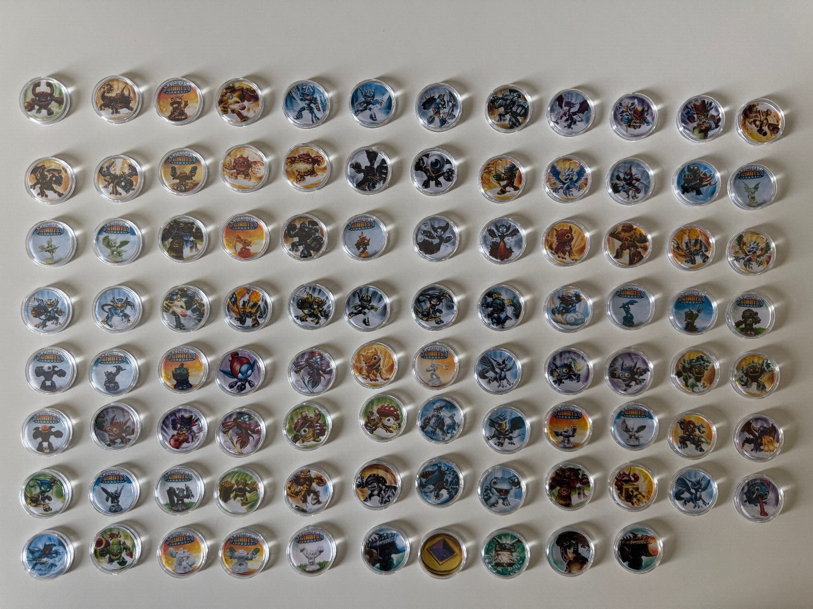 Skylanders Giants Complete Set Of 94 NFC Coins Legendary / Lightcore / Chase