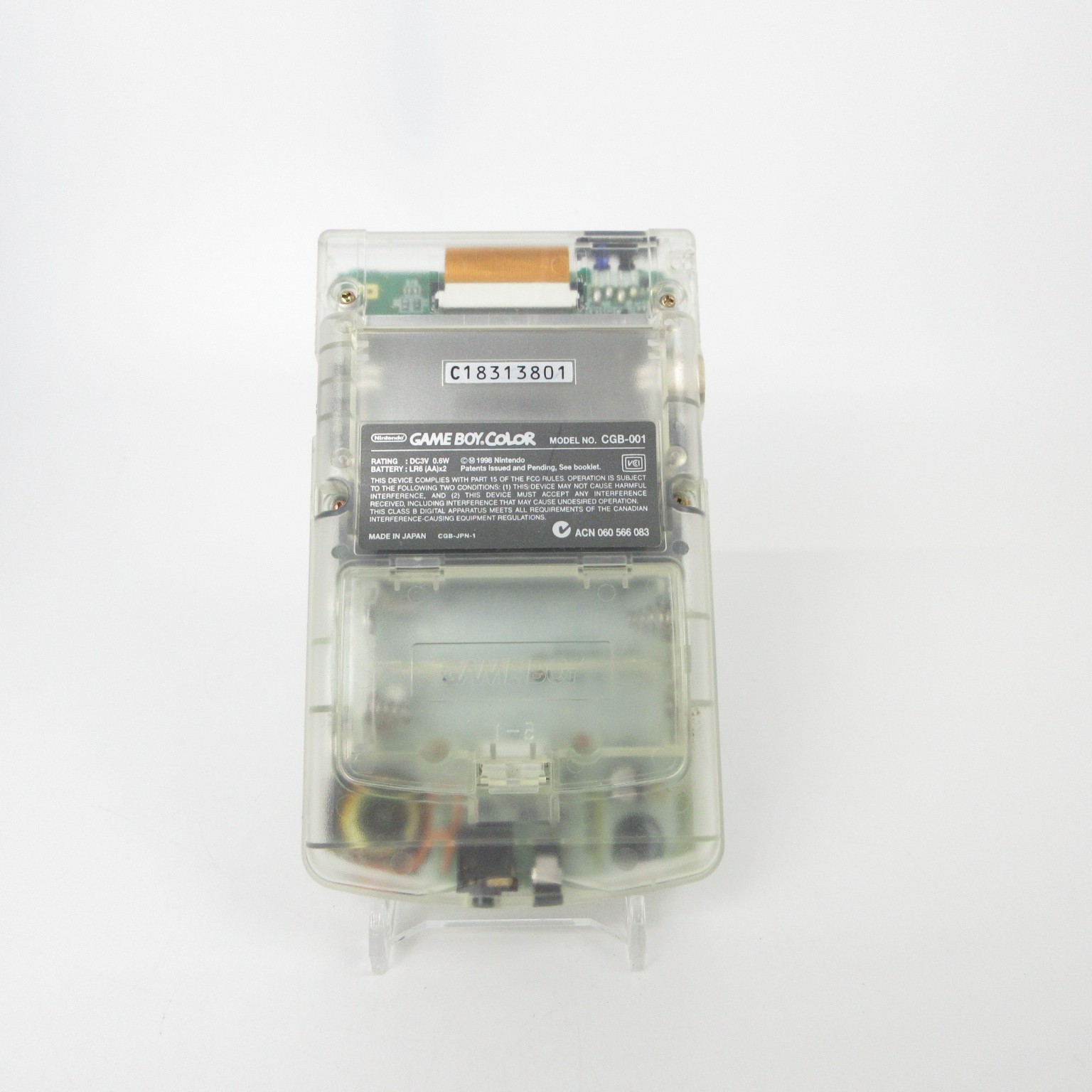 【Excellent】Nintendo Gameboy Color Clear Console #RET0510/01