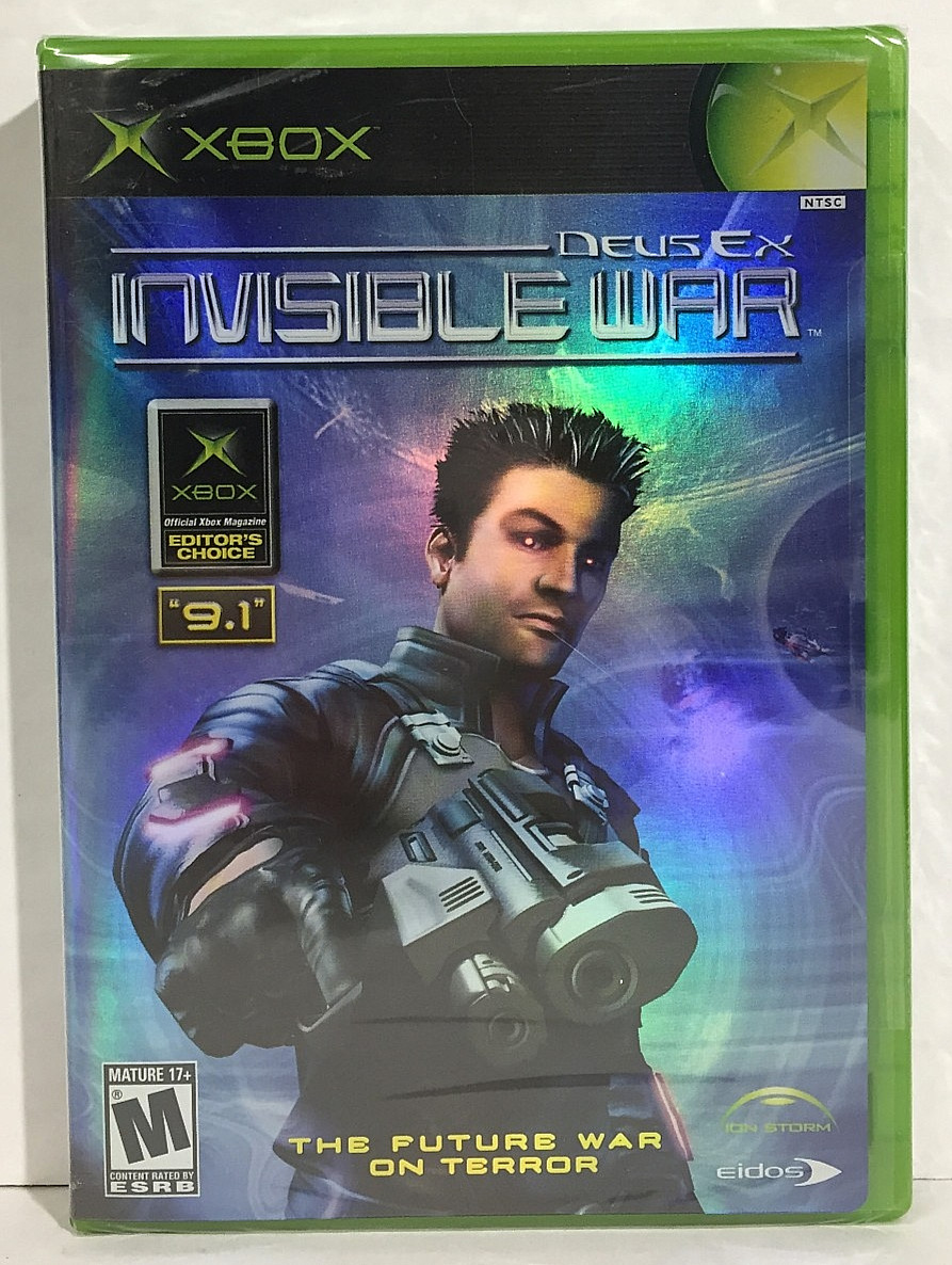 NEW sealed DEUS EX INVISIBLE WAR Microsoft Xbox EIDOS Shooter FPS Original OG