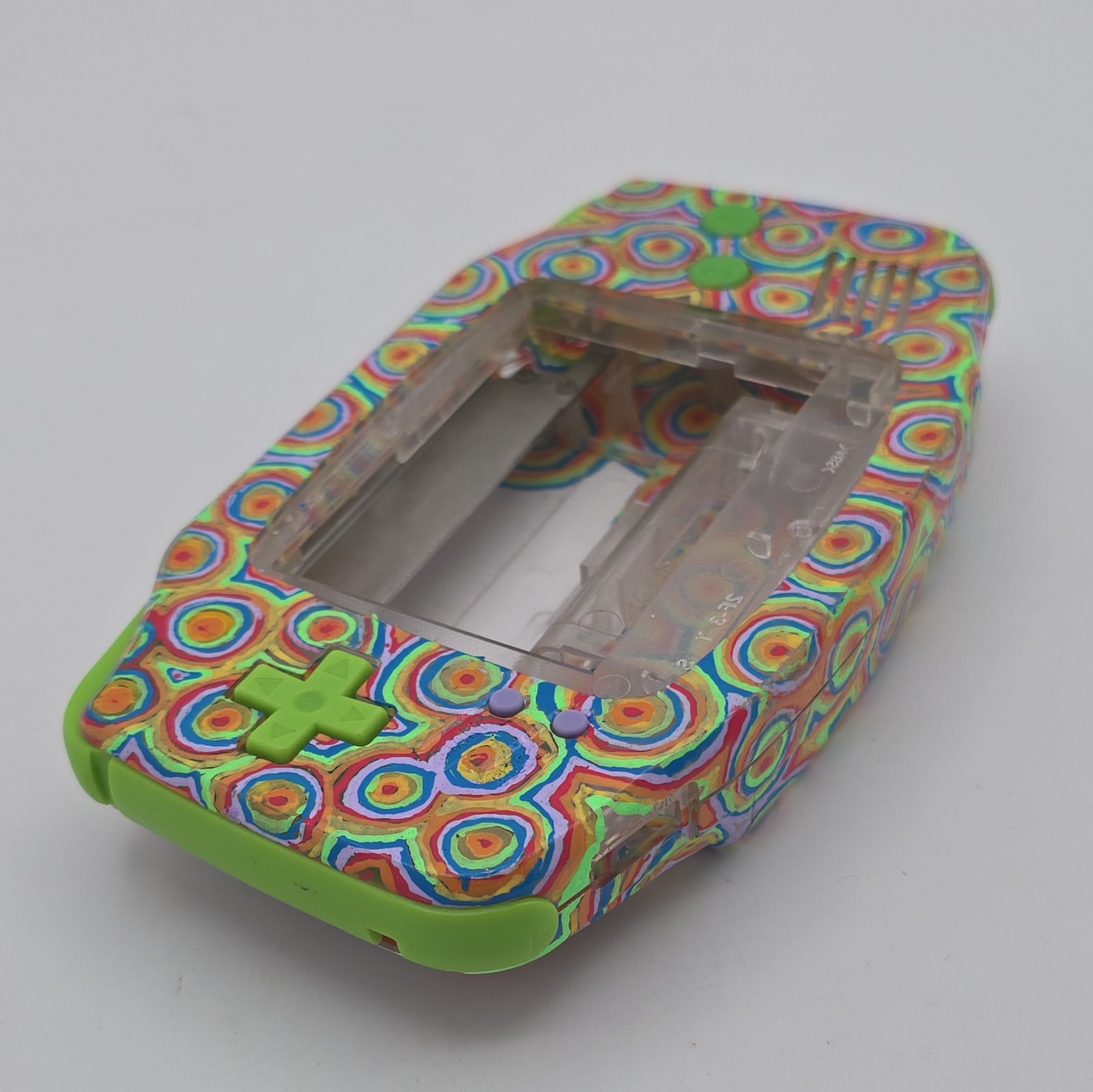 IPS Modified Prestige Shell 4 Game Boy Advance Jawbreaker w/ lime green buttons!