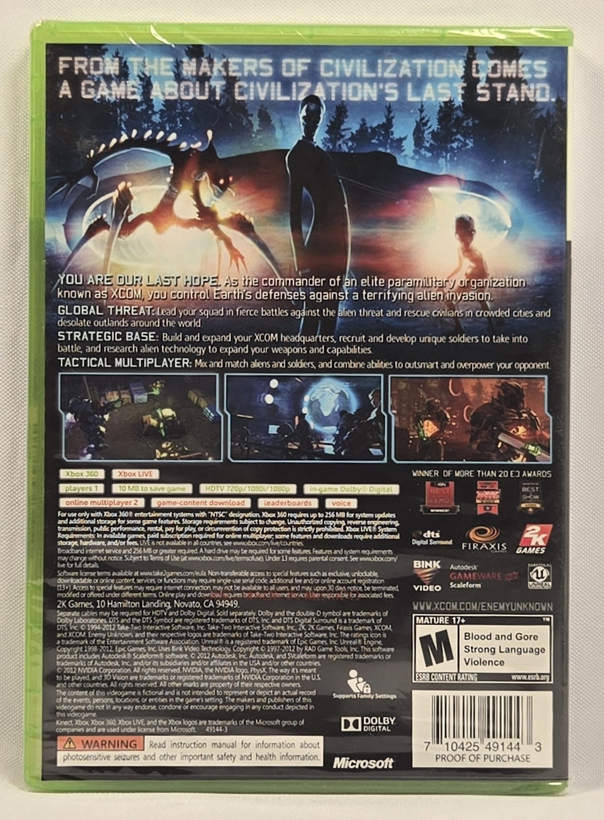 Xcom Enemy Unknown – Microsoft Xbox 360 **NEW SEALED**