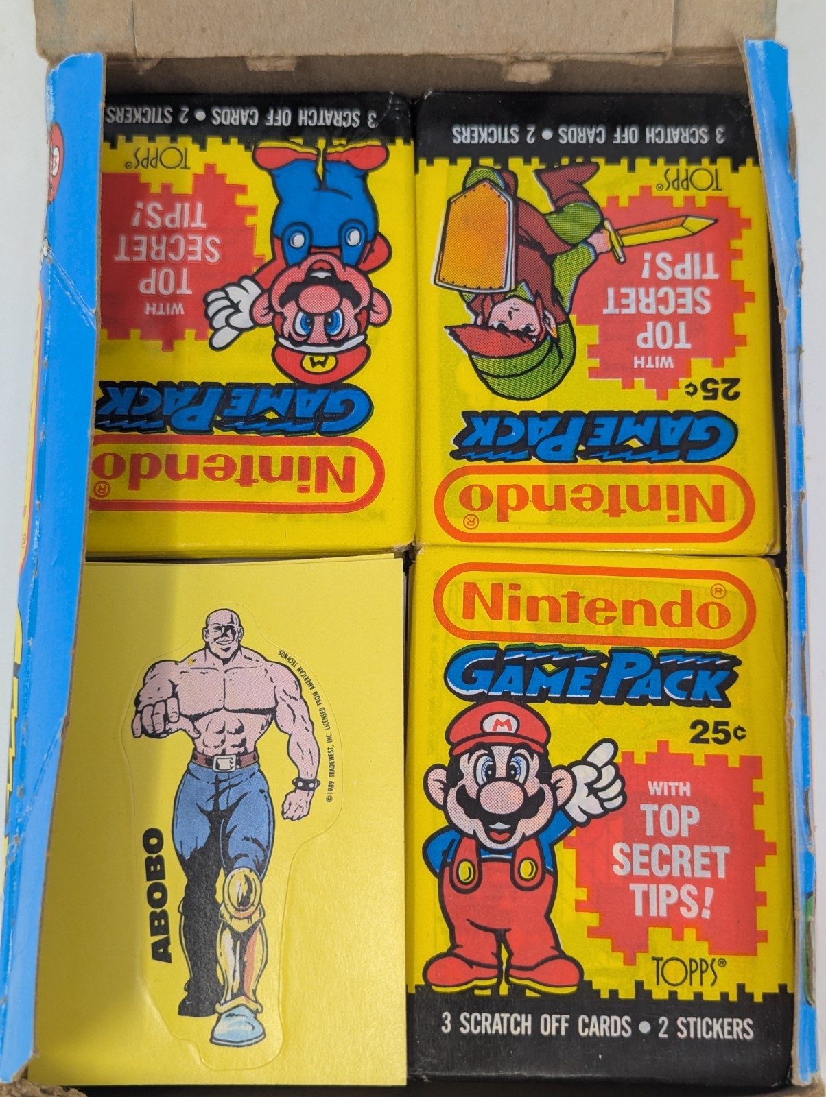 Vintage Topps Nintendo Game Packs Trading Card – Rare