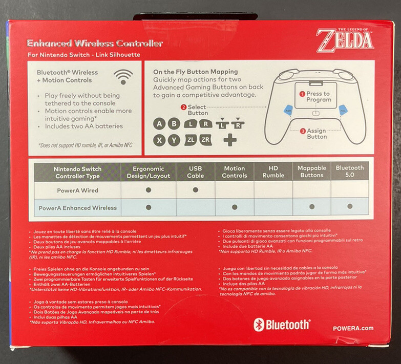 Official Nintendo Switch Enhanced Wireless Controller [ Link Silhouette ] NEW