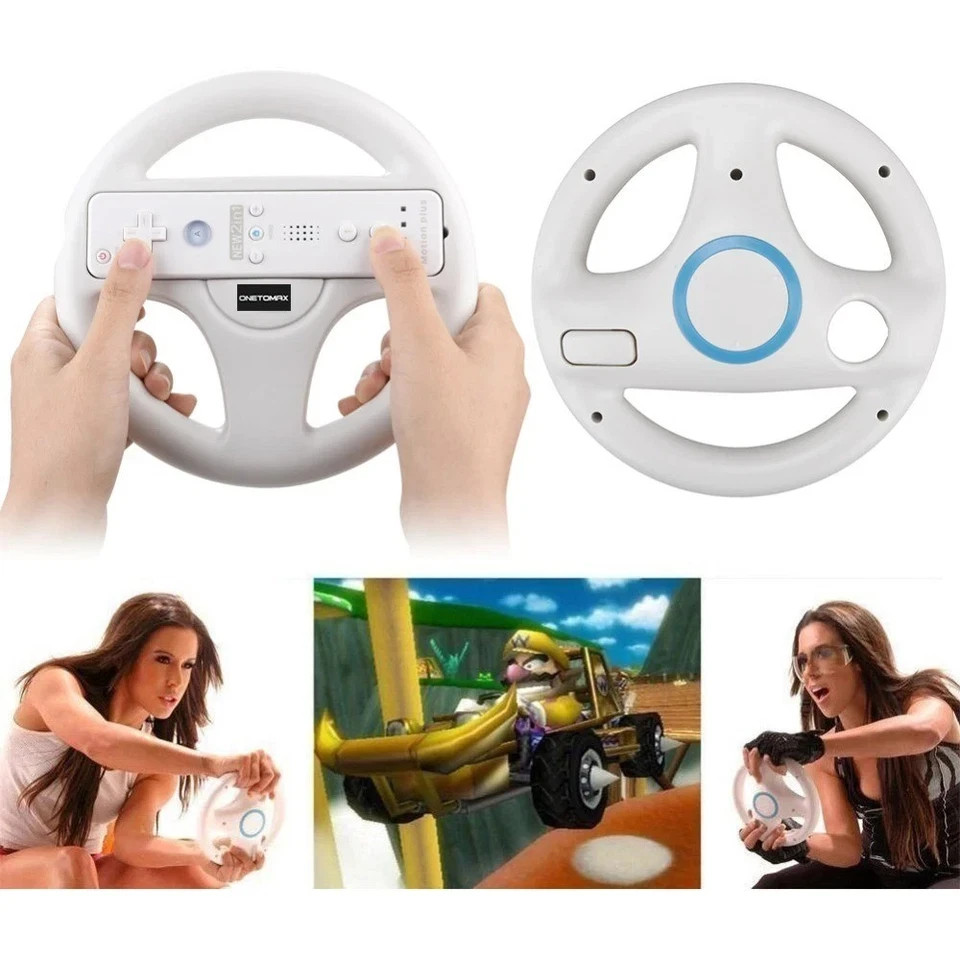 1 Pack Mario Kart Racing Steering Wheel for Nintendo Wii Remote Game Controller