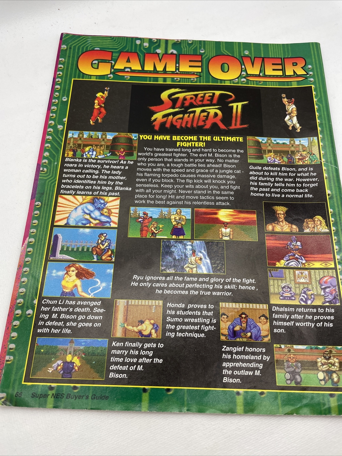 Super NES buyer’s guide 1992 Magazine Missing Cover And Back Cover