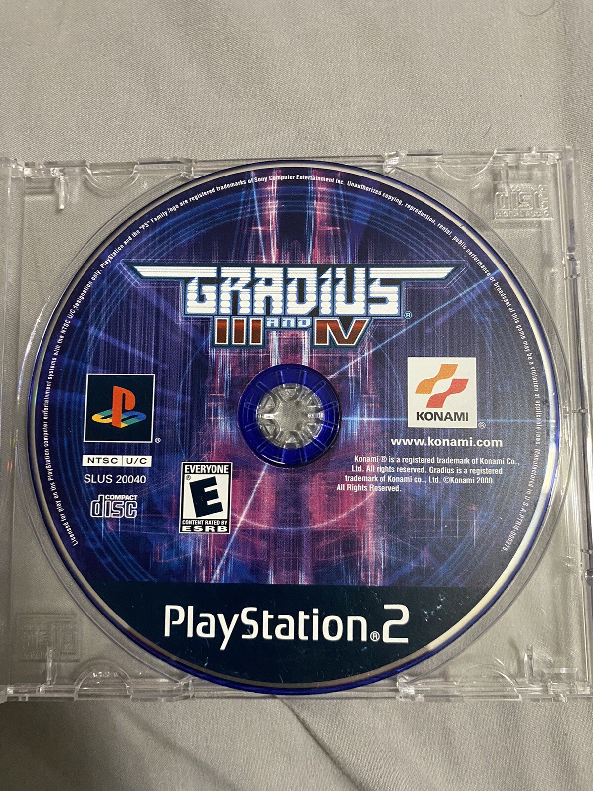 Gradius III and IV [3 and 4] (Sony PS2, 2000) PS2 – Disc Only – TESTED See Desc