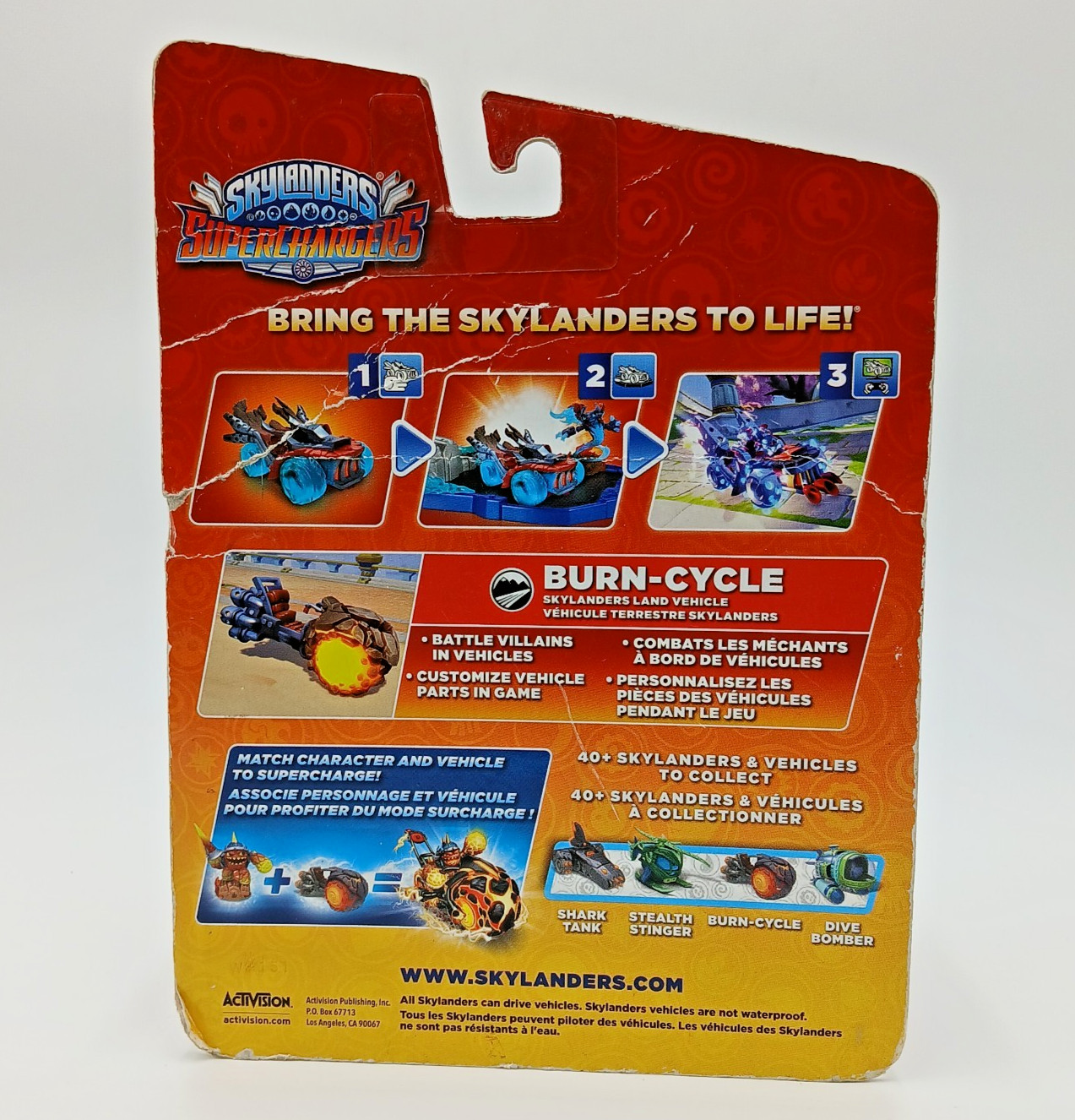 Skylanders SuperChargers Burn Cycle Fire Land Vehicle Toys to Life NOS READ FLAW