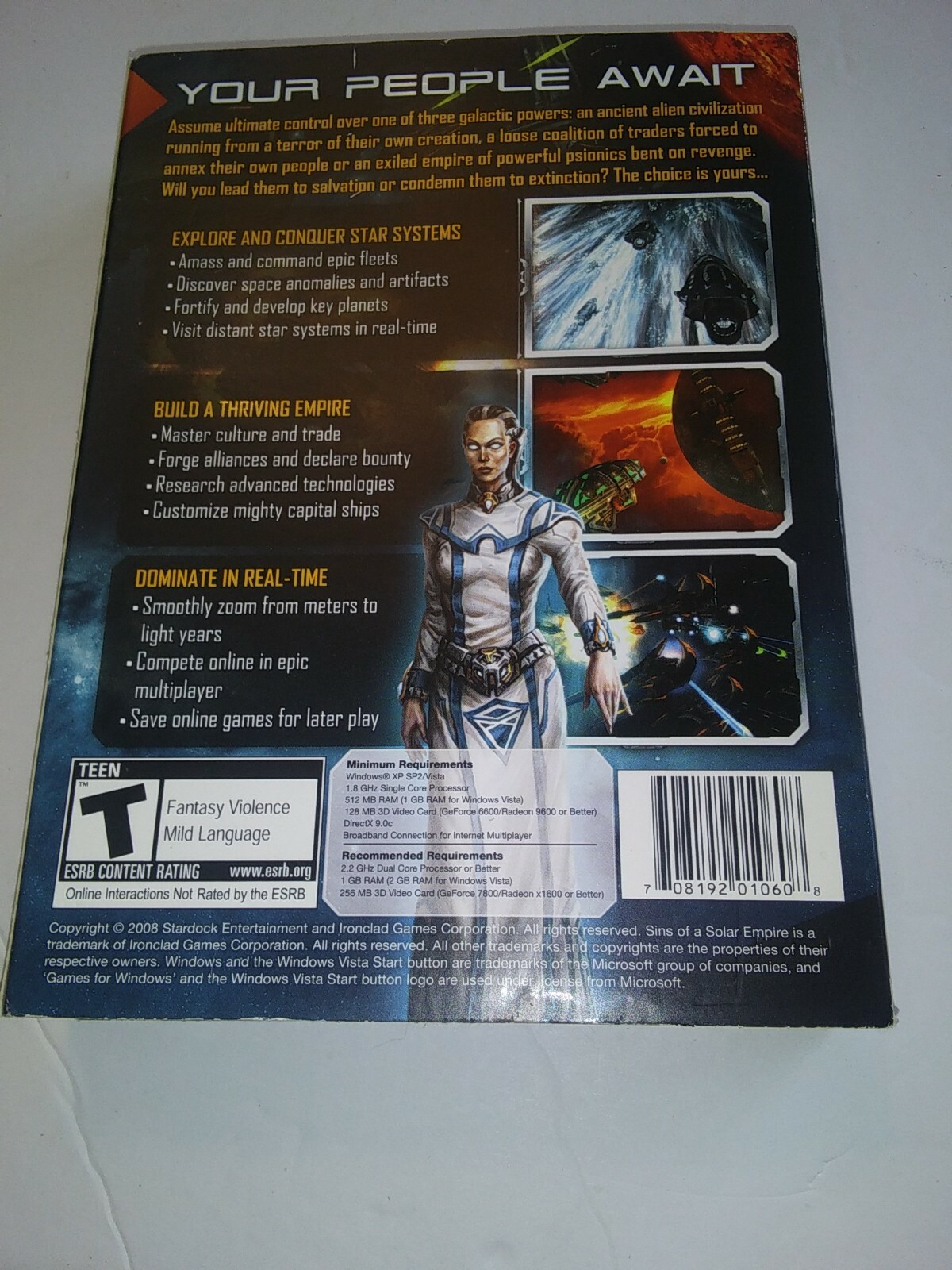 Sins of a Solar Empire: Real-Time Strategy. Unrivaled Scale. PC Game w/ Manual