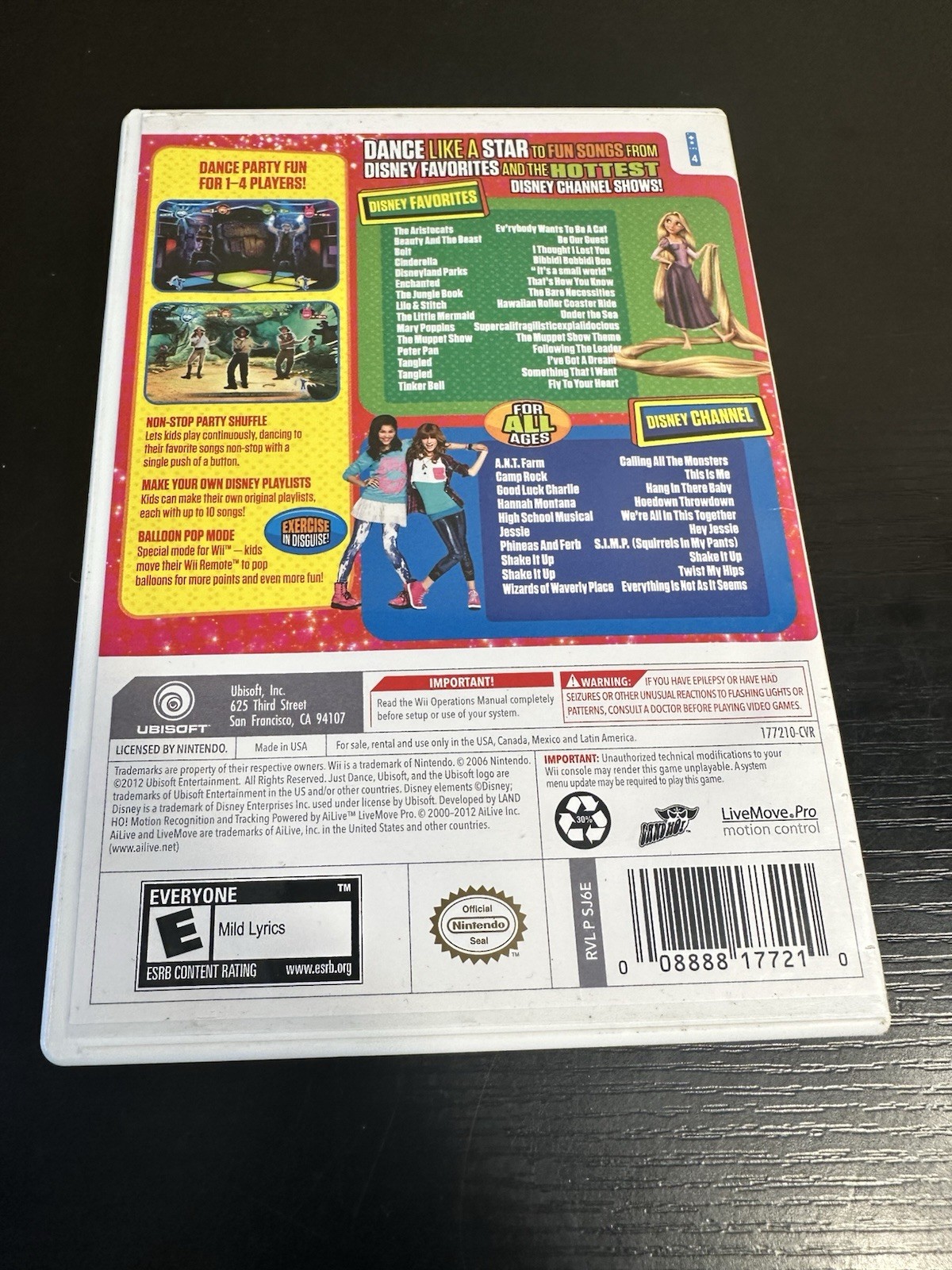 Just Dance: Disney Party – Nintendo Wii Game W/ Manual