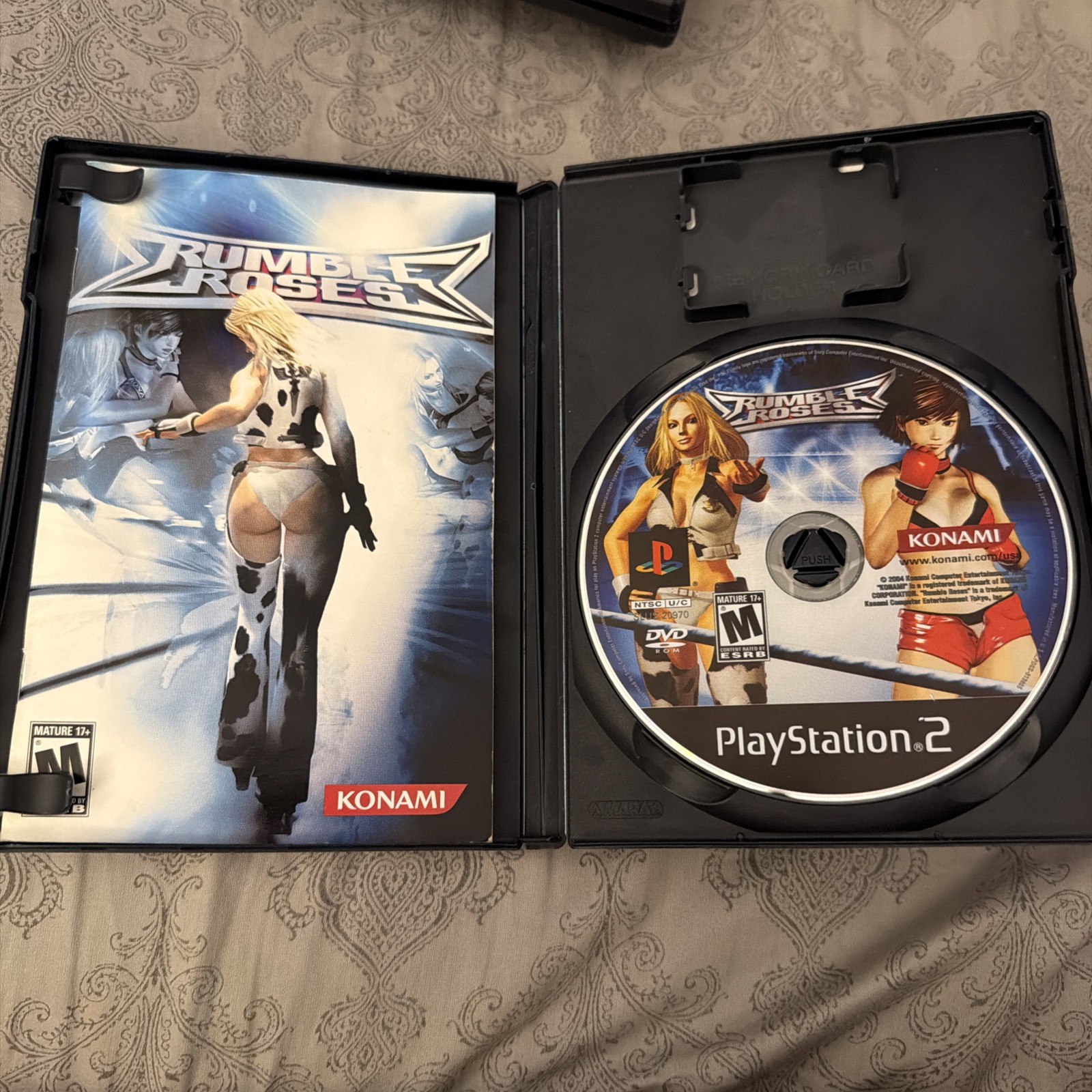 Konami Rumble Roses PS2 NTSC-U/C M Mature Wrestling Game Manual Included