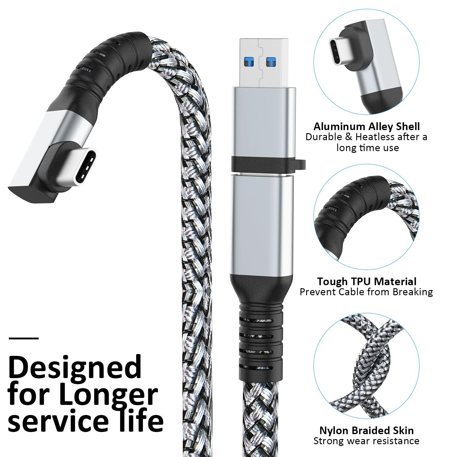 Link Cable 16FT VR Cable Compatible with Meta Oculus Quest 2/Quest 3S/Quest 3…