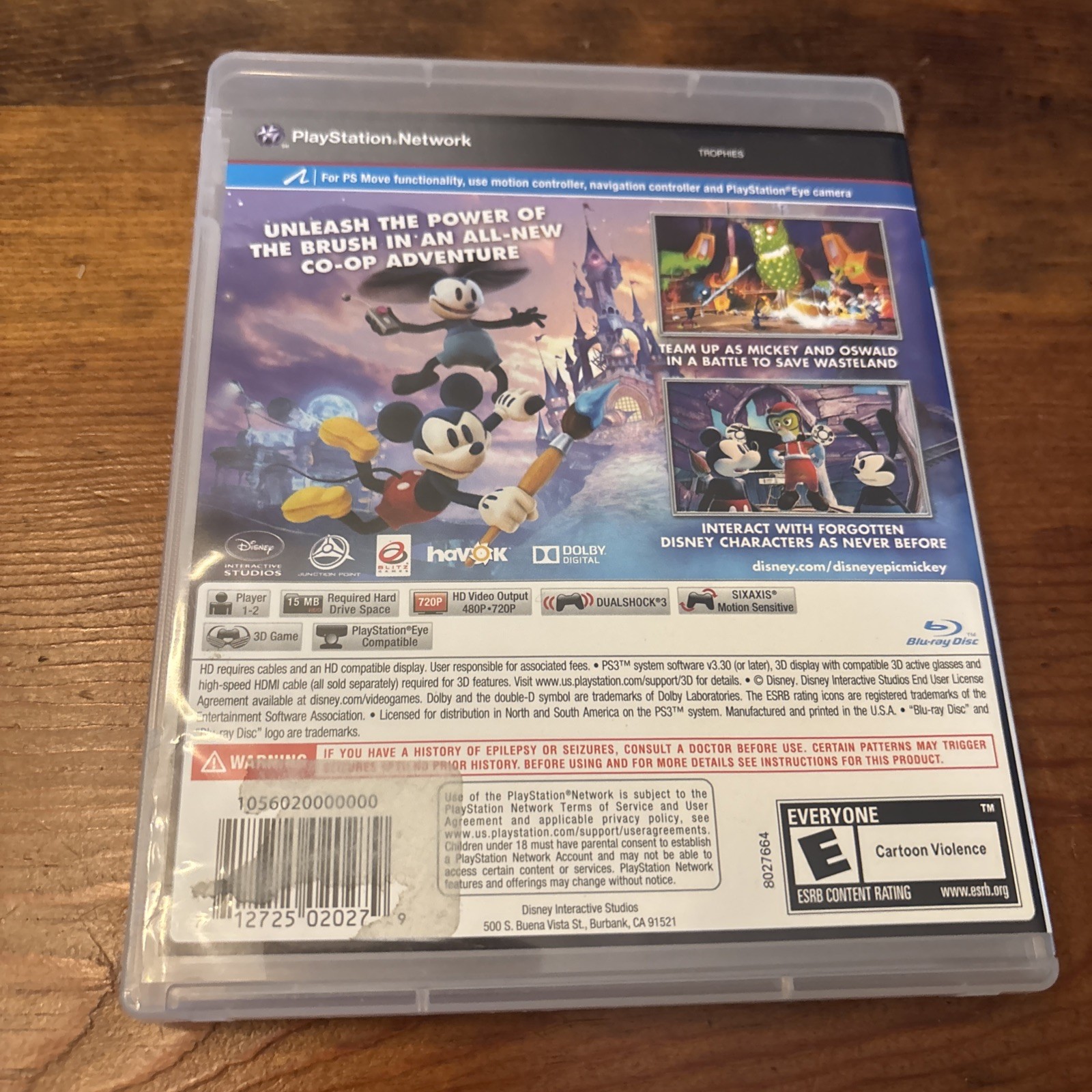 Disney Epic Mickey 2: The Power of Two (Sony PlayStation 3, 2012)
