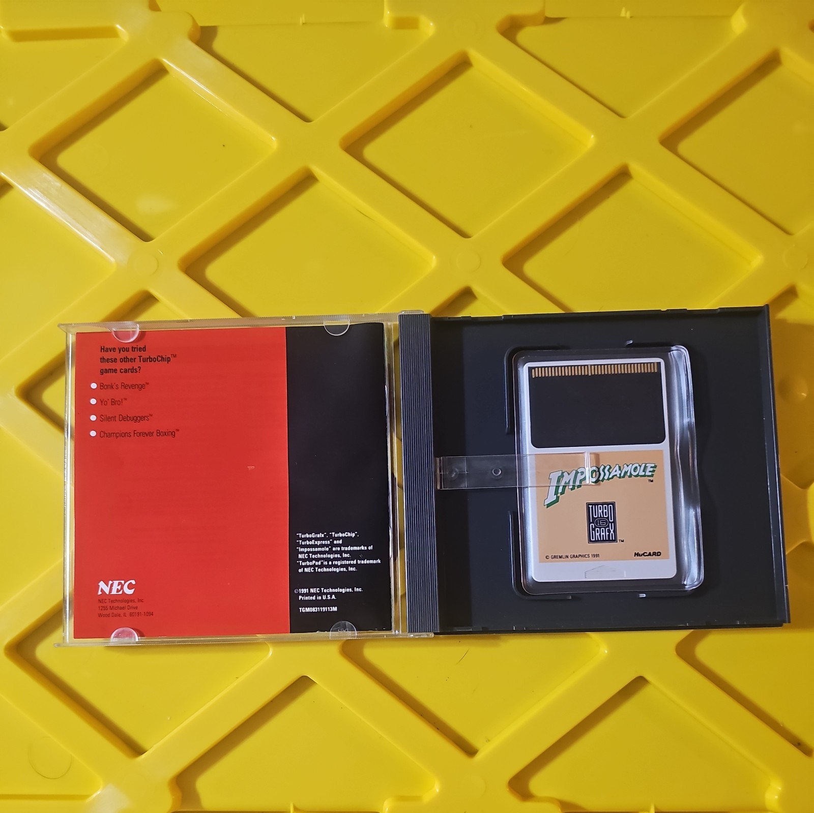 Vintage Impossamole TurboGrafx-16 Box 16-Bit Adventure Video Game TG16