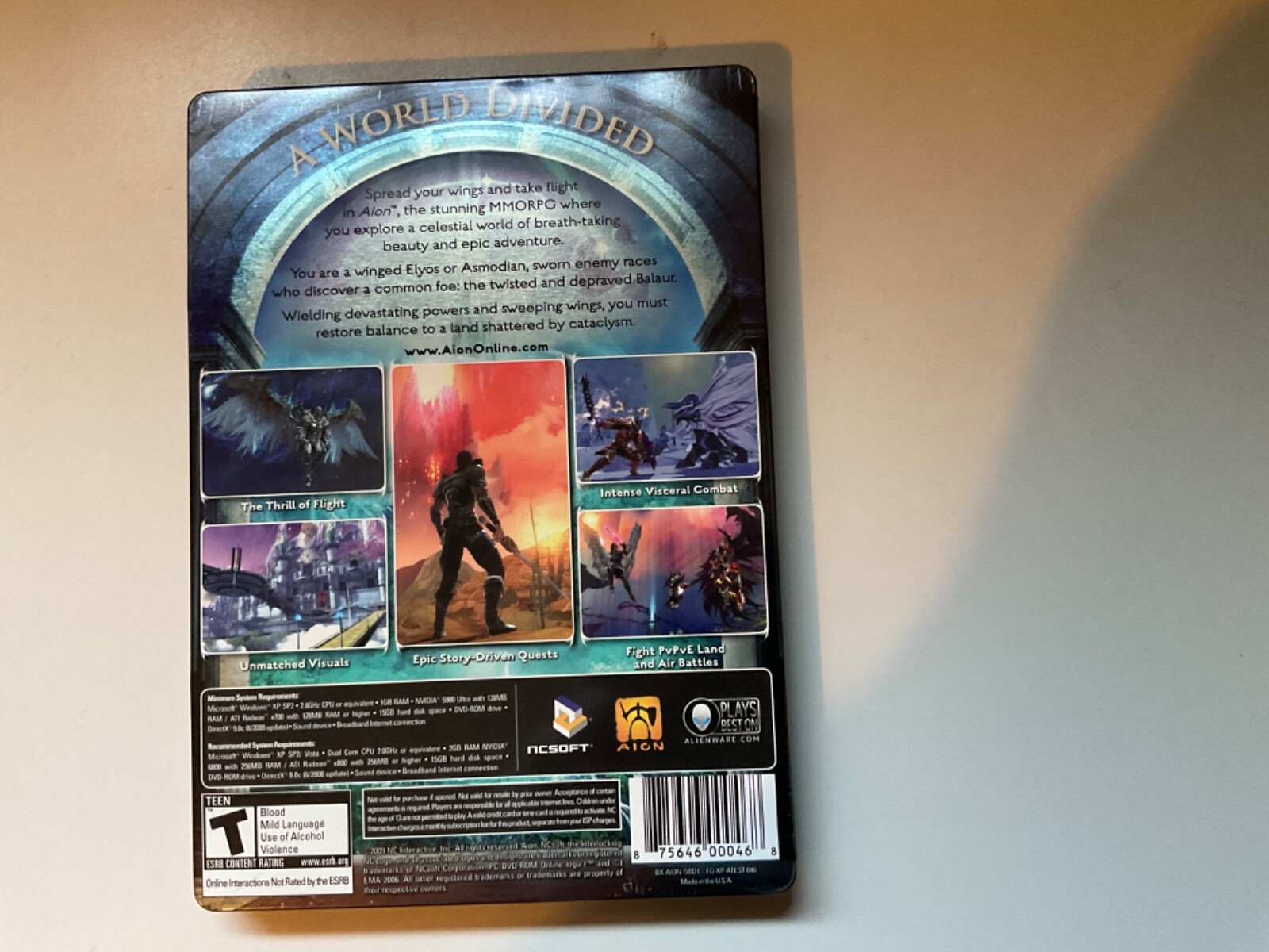 AION /PC DCD-ROM ONLINE SOFTWARE STEEL BOOK