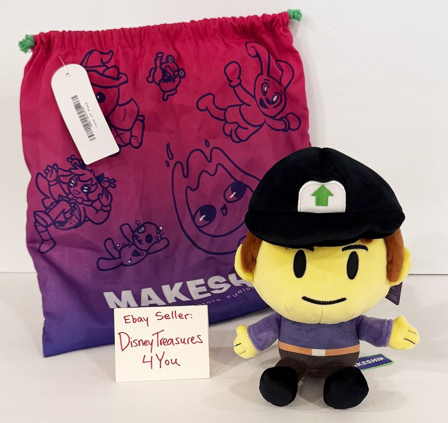 Makeship Level UP Nelly Plush Mario Video Game YouTube Artist Animator Rare NEW
