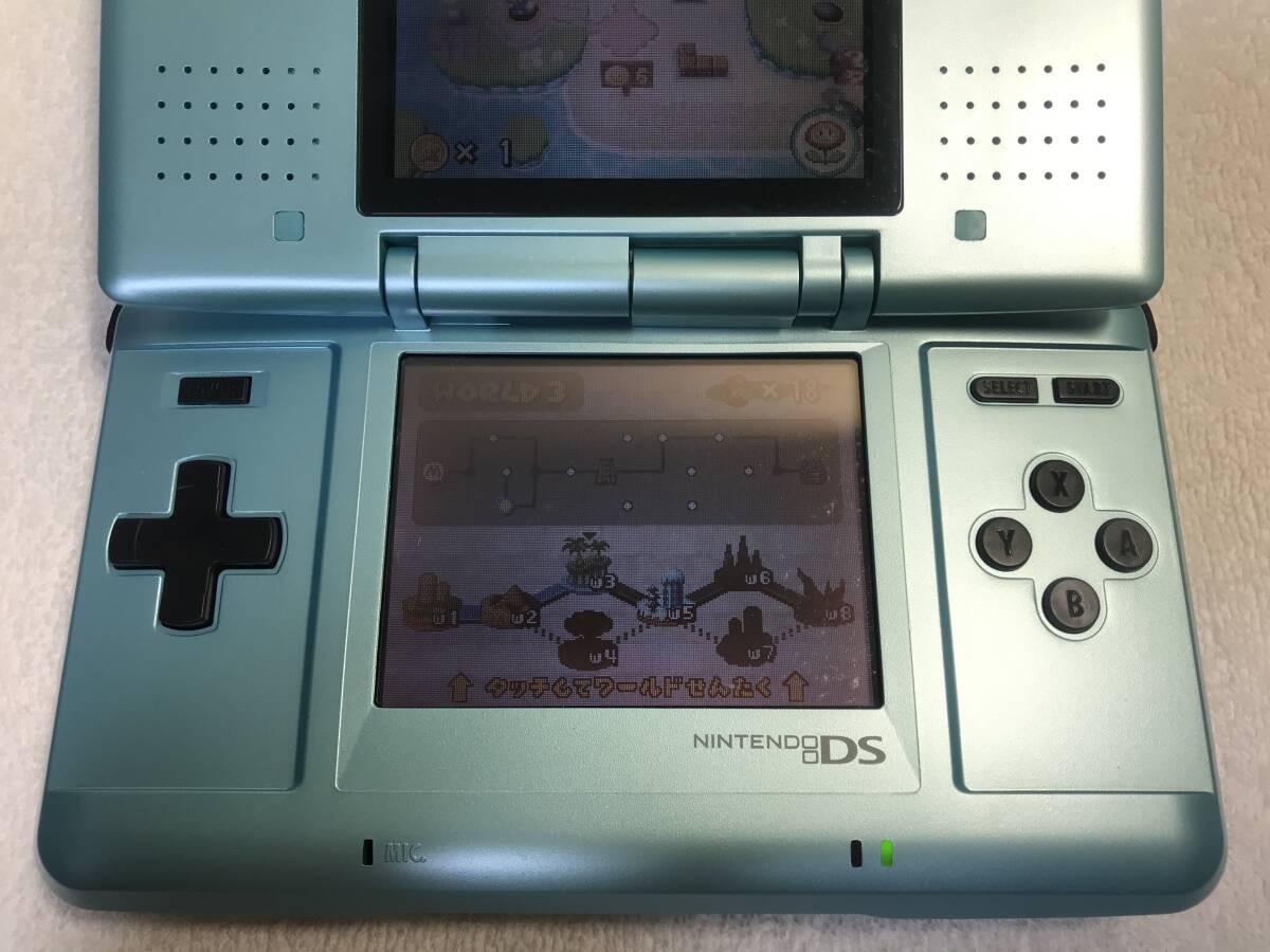 Nintendo DS Original Handheld Console Turquoise Blue With Stylus Charger Box